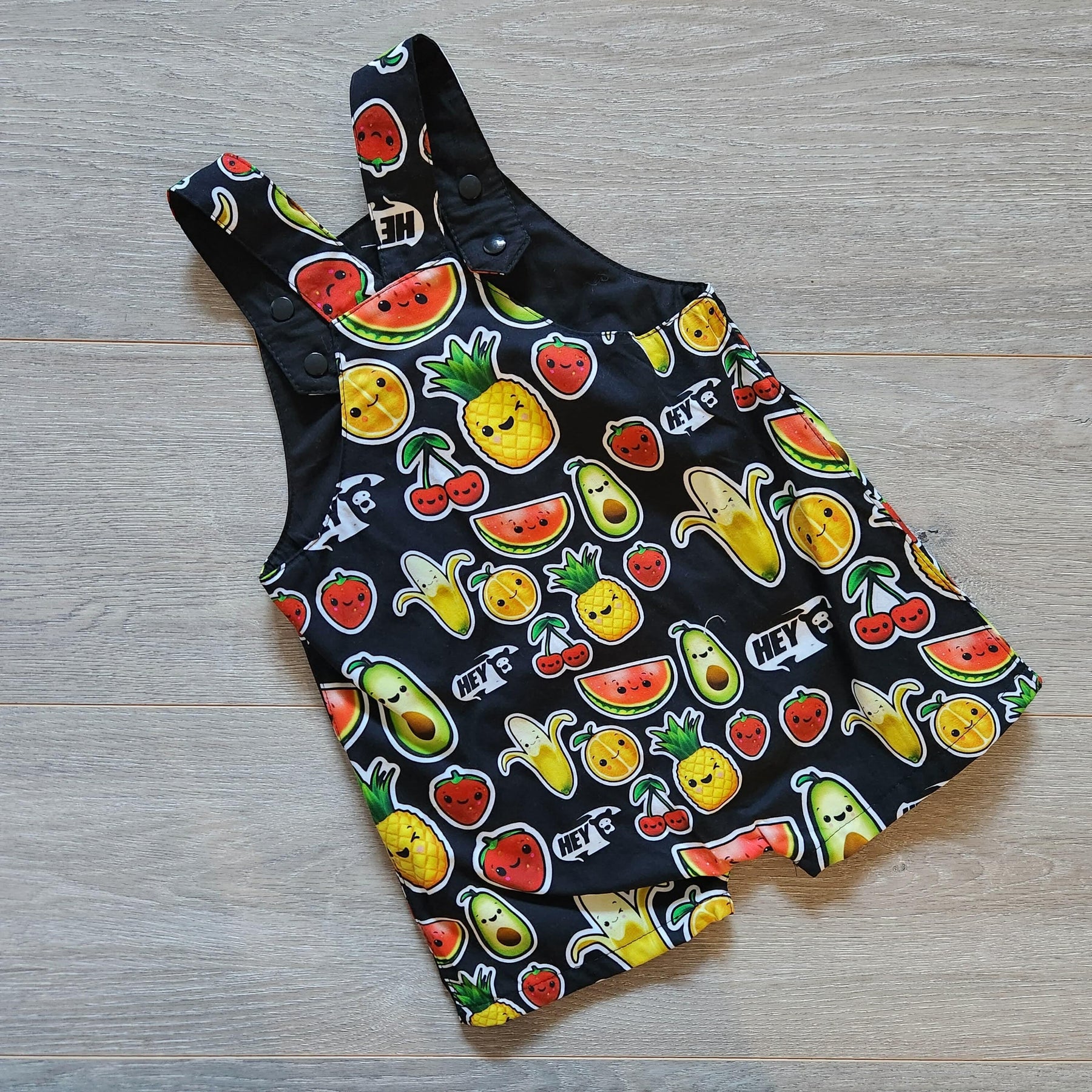Black Dancing fruit Romper