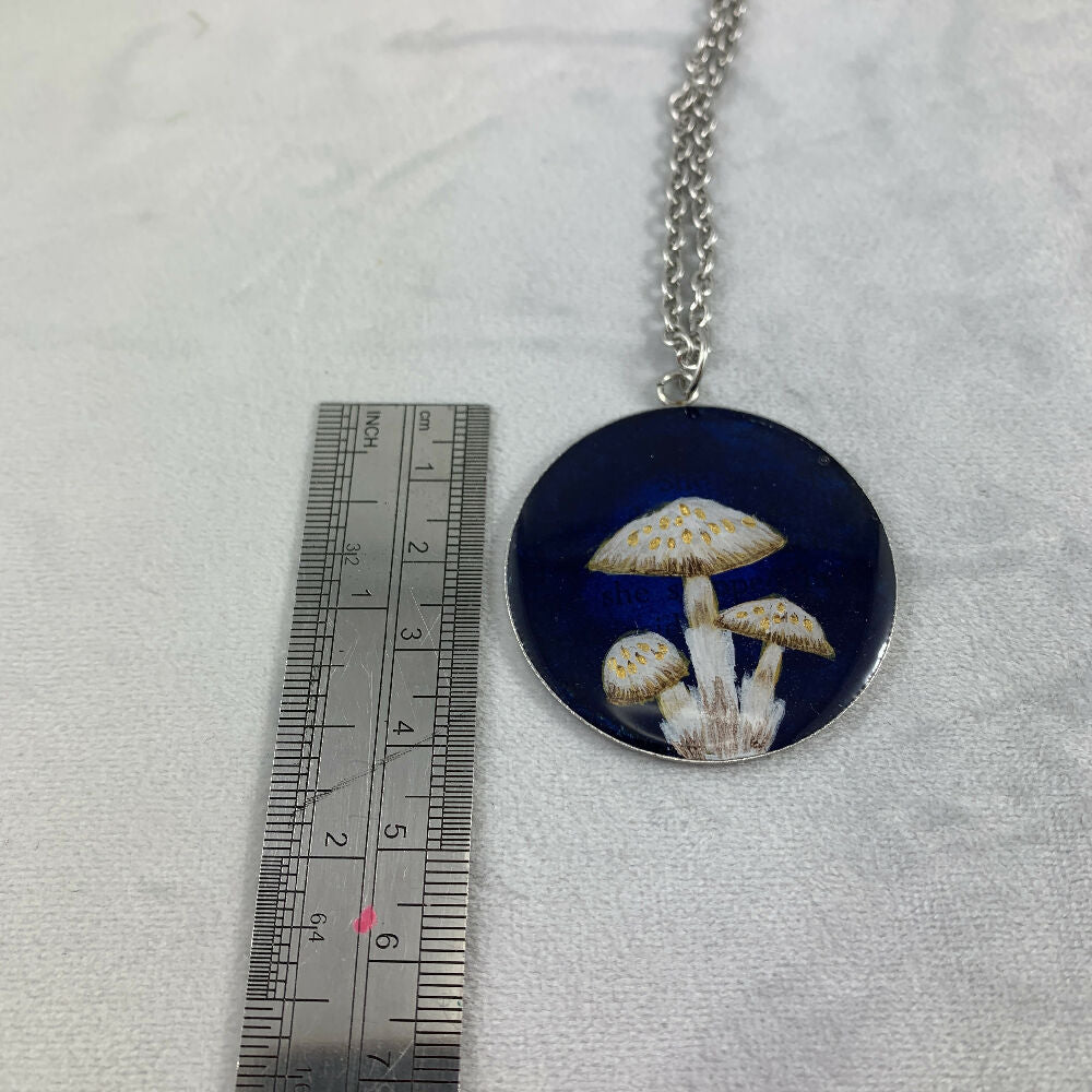 Gold Mushrooms stainless steel pendant