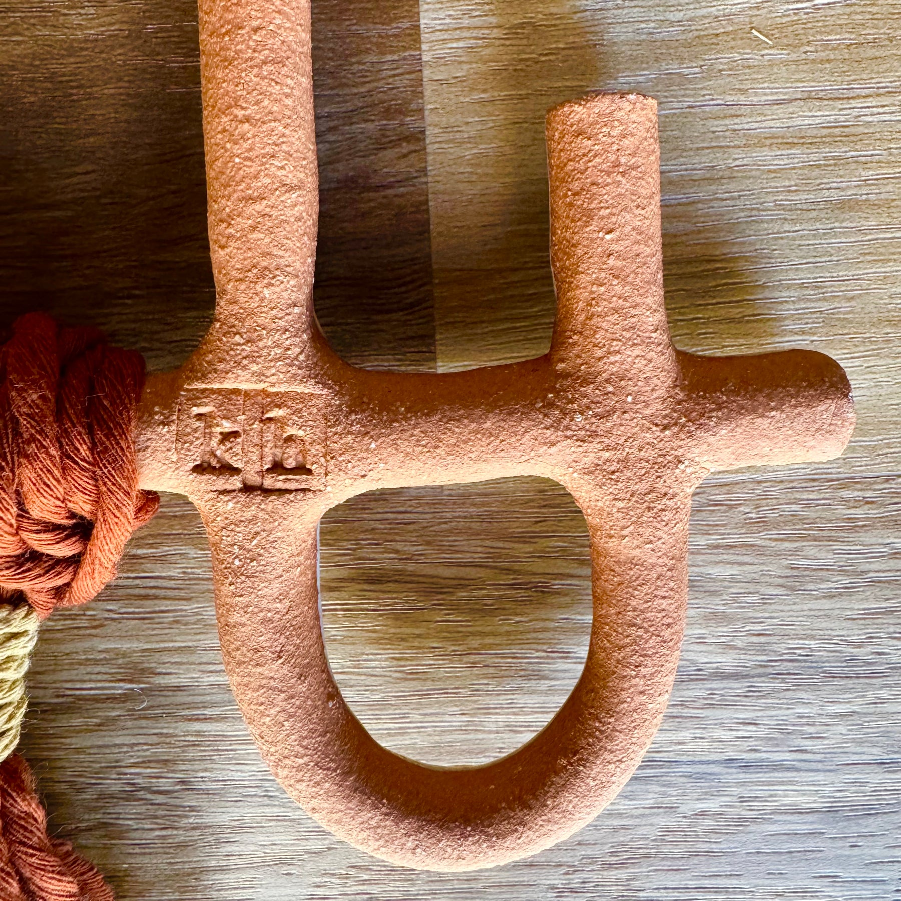 Clay and cord organic design wall hanging