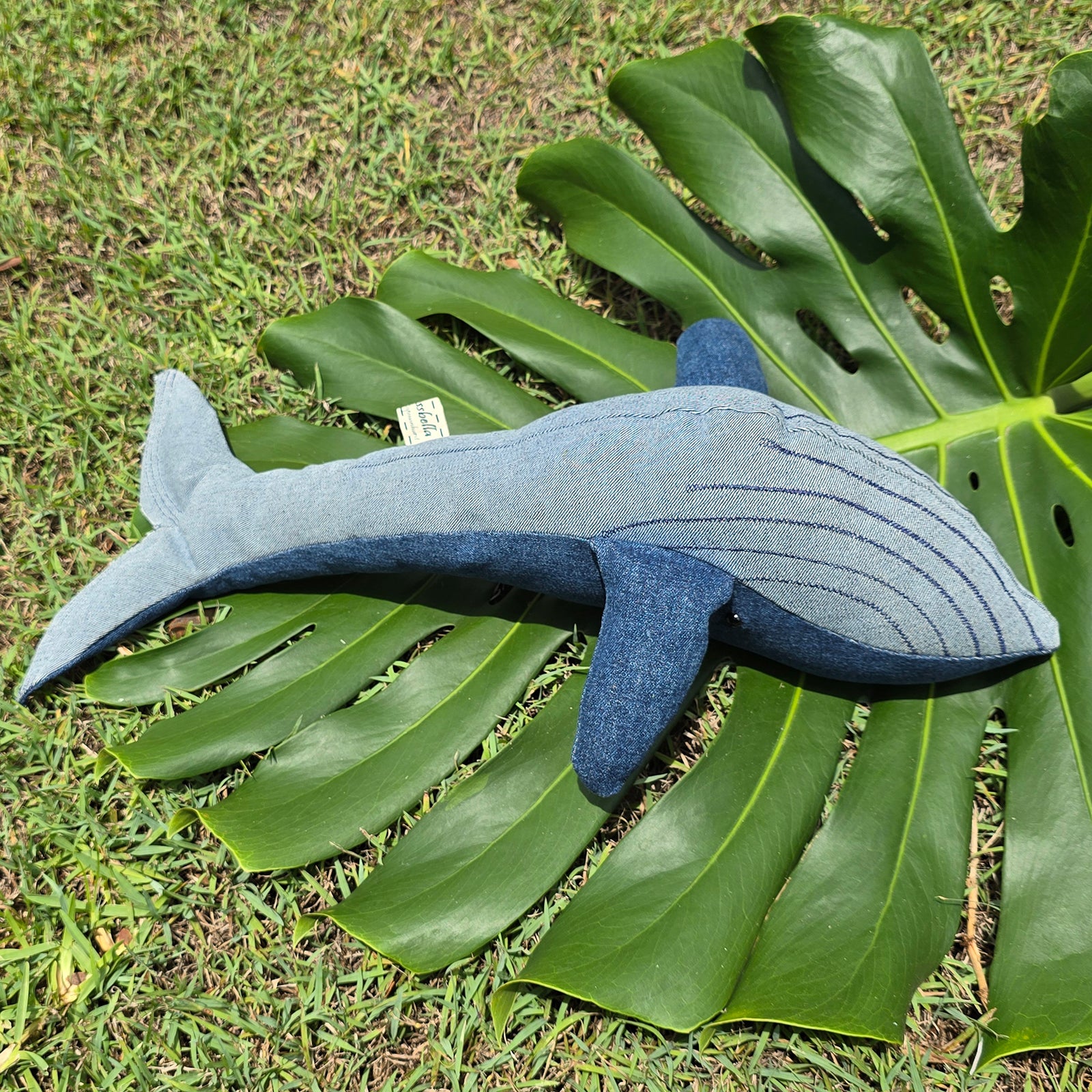 Upcycled Denim Whale - Wilma