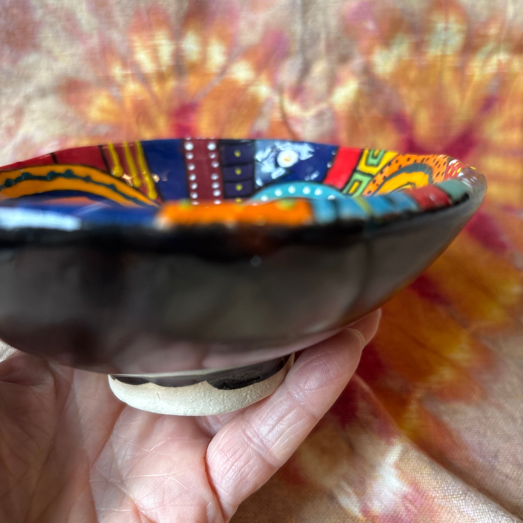 Handmade colourful bowl