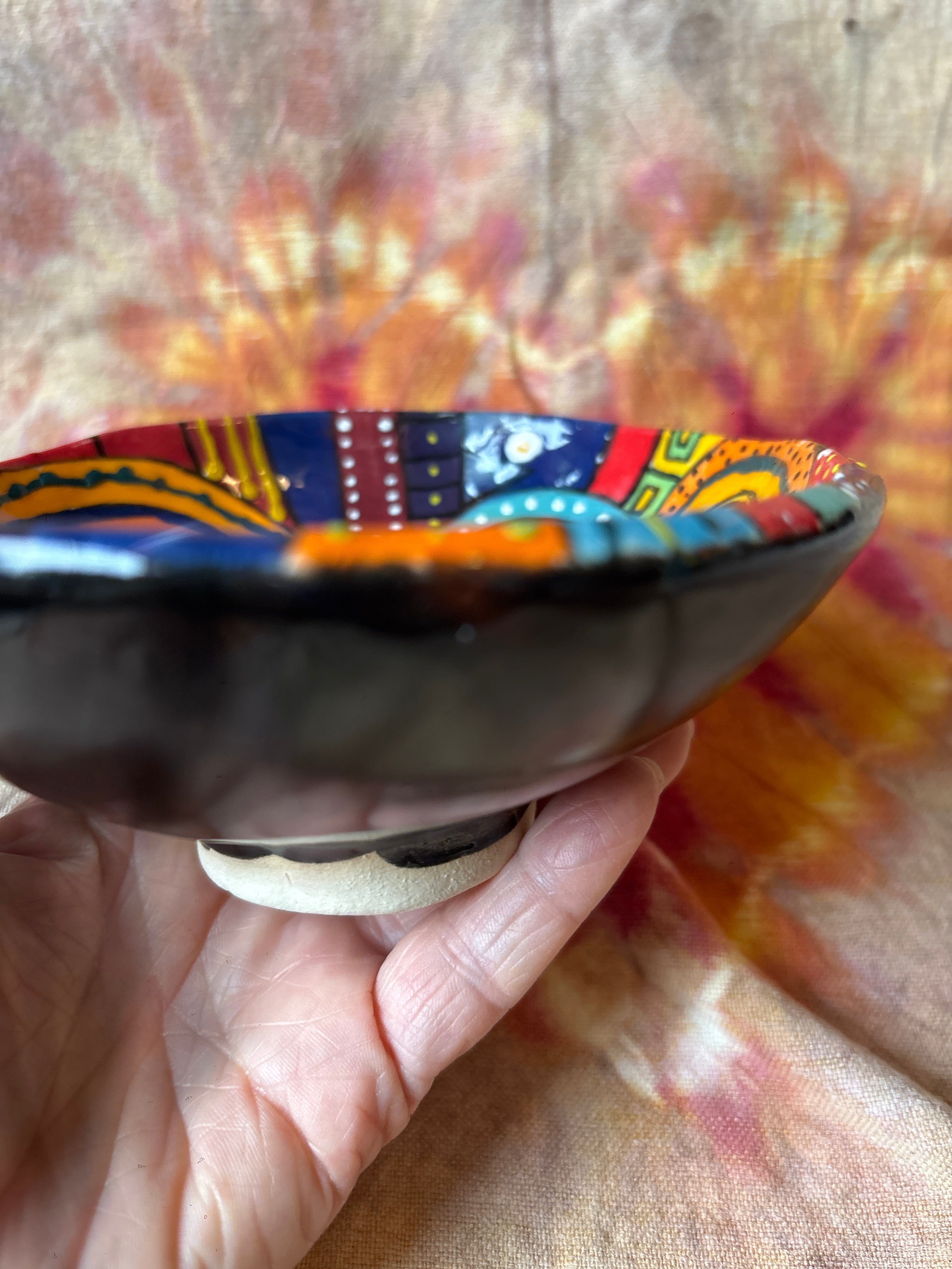 Handmade colourful bowl