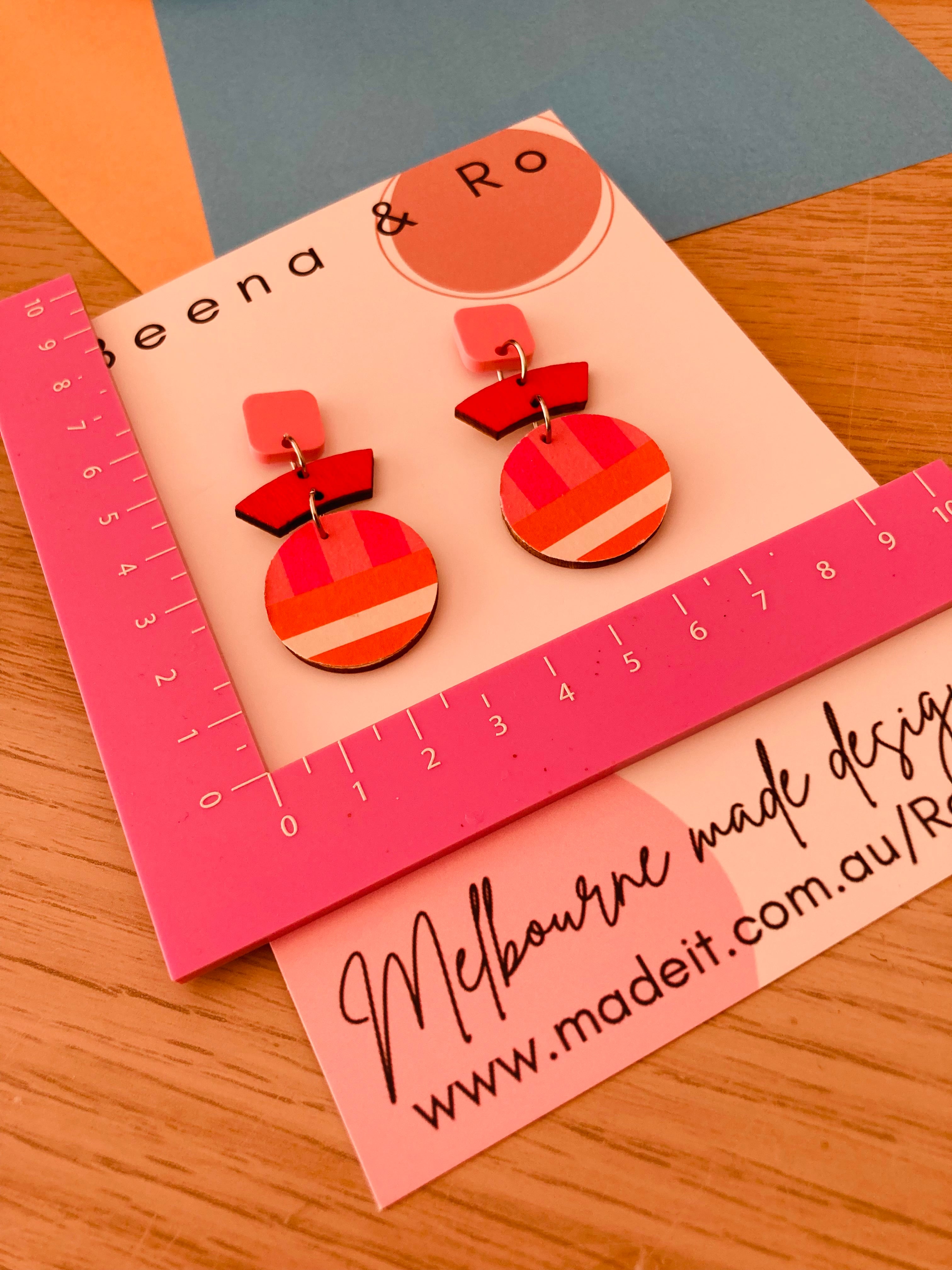 Sunset inspired vibrant earrings
