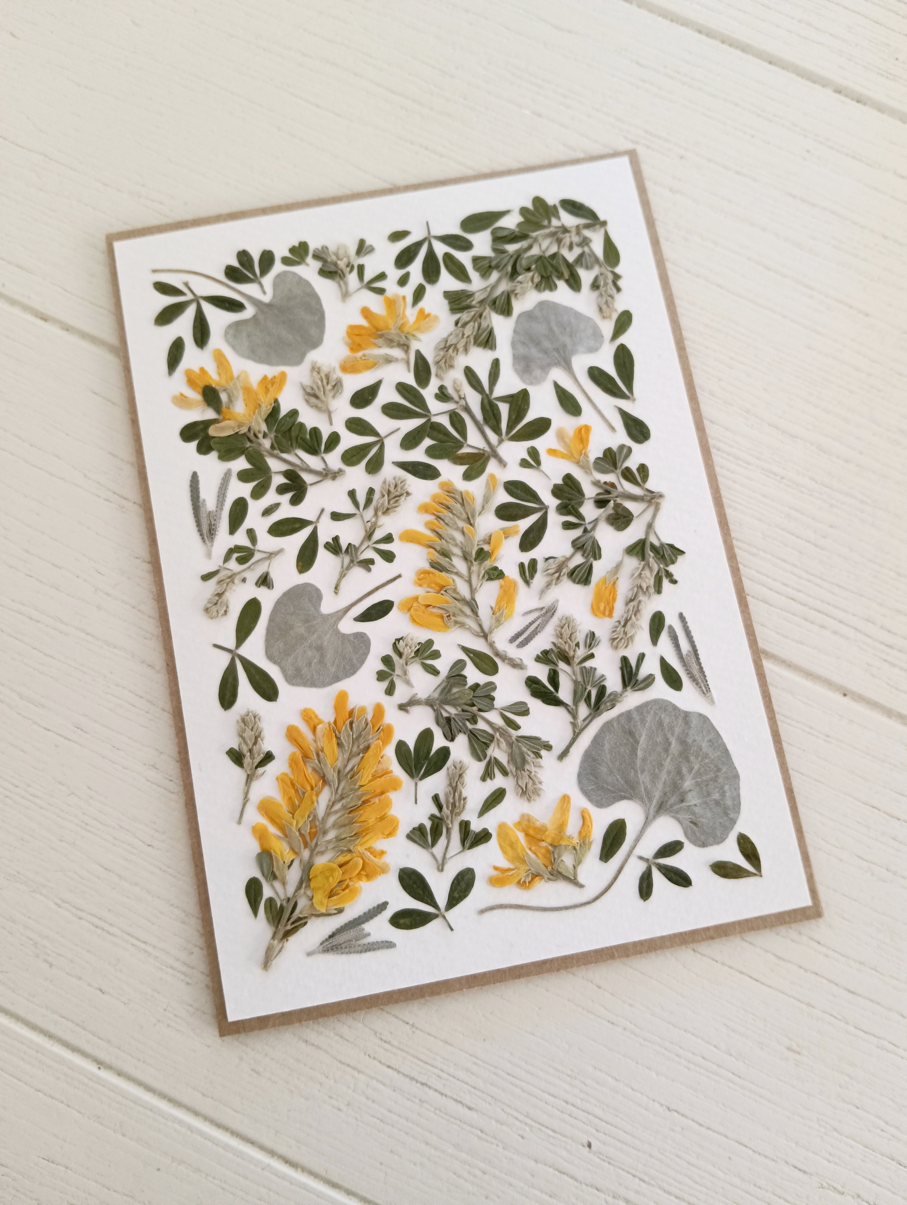 Garden Mosaic | Pressed Flower Handmade Card