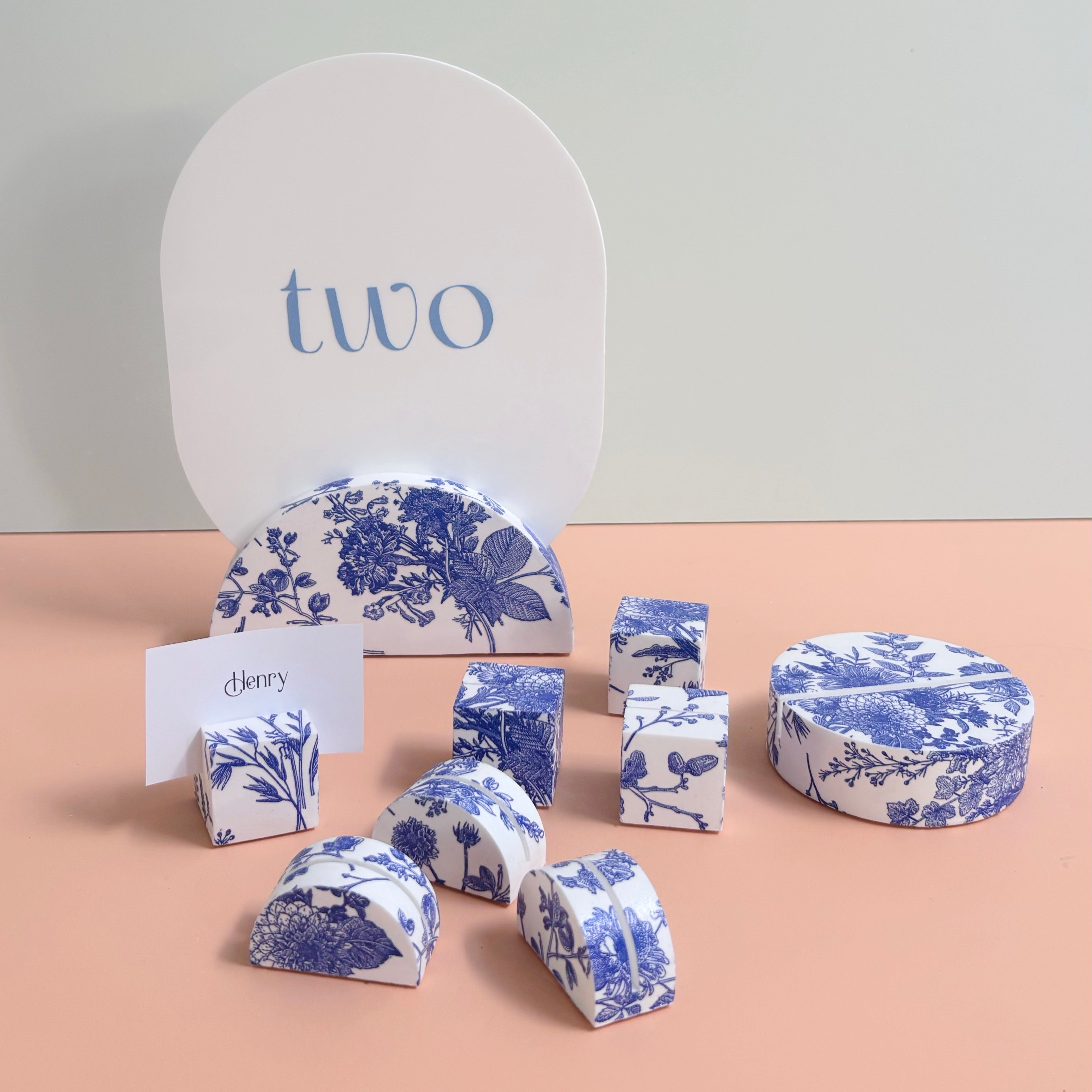 Decoupaged Art Cube Place Card Holder / photo holder