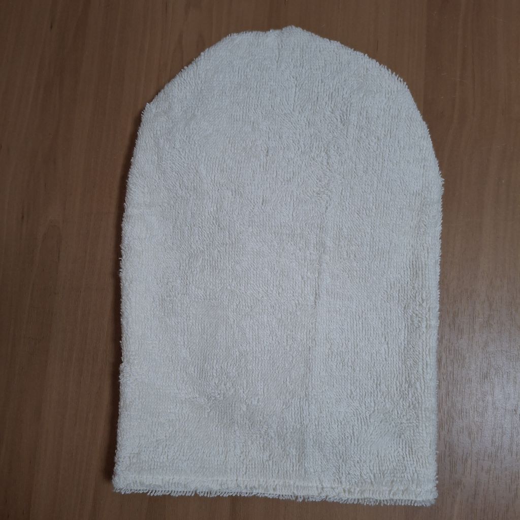 STOMA BAG COVER LARGE CREAM TOWELING  Suitable for Ileostomy, Colostomy, Urostomy