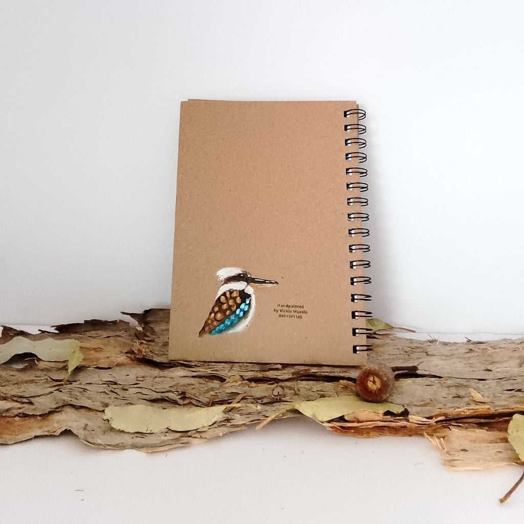 Kookaburra handpainted Notebook Size A5 Lined