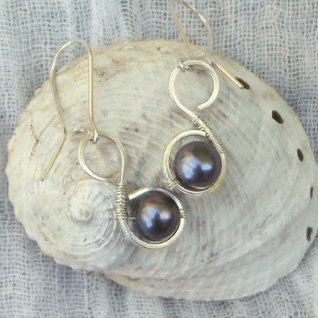 Natural Freshwater Pearls in Sterling Silver