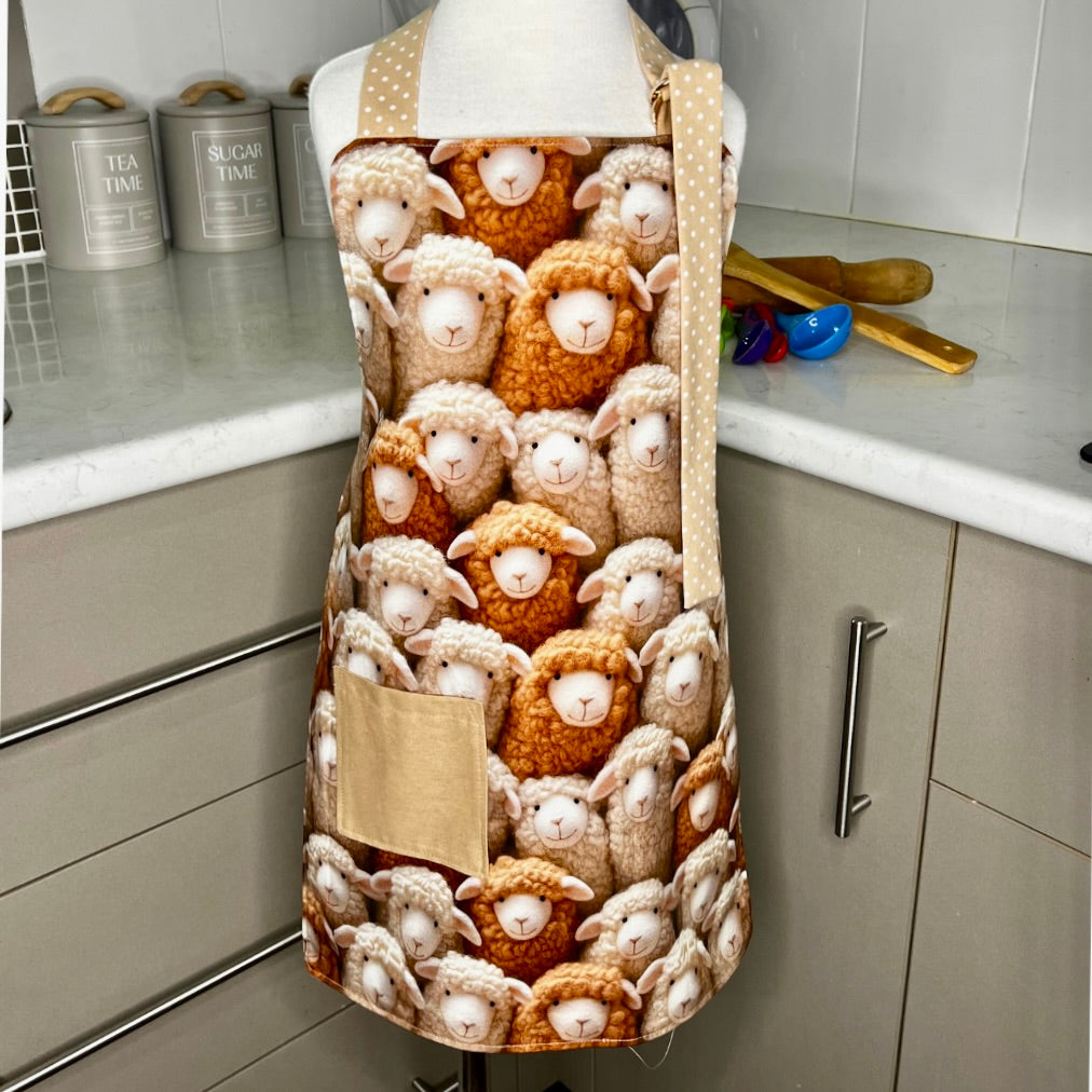 Apron .. Children's Reversible .. Sheep