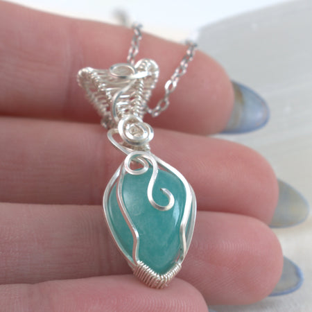 Sea Glass – Amazonite Keepsake Pendant