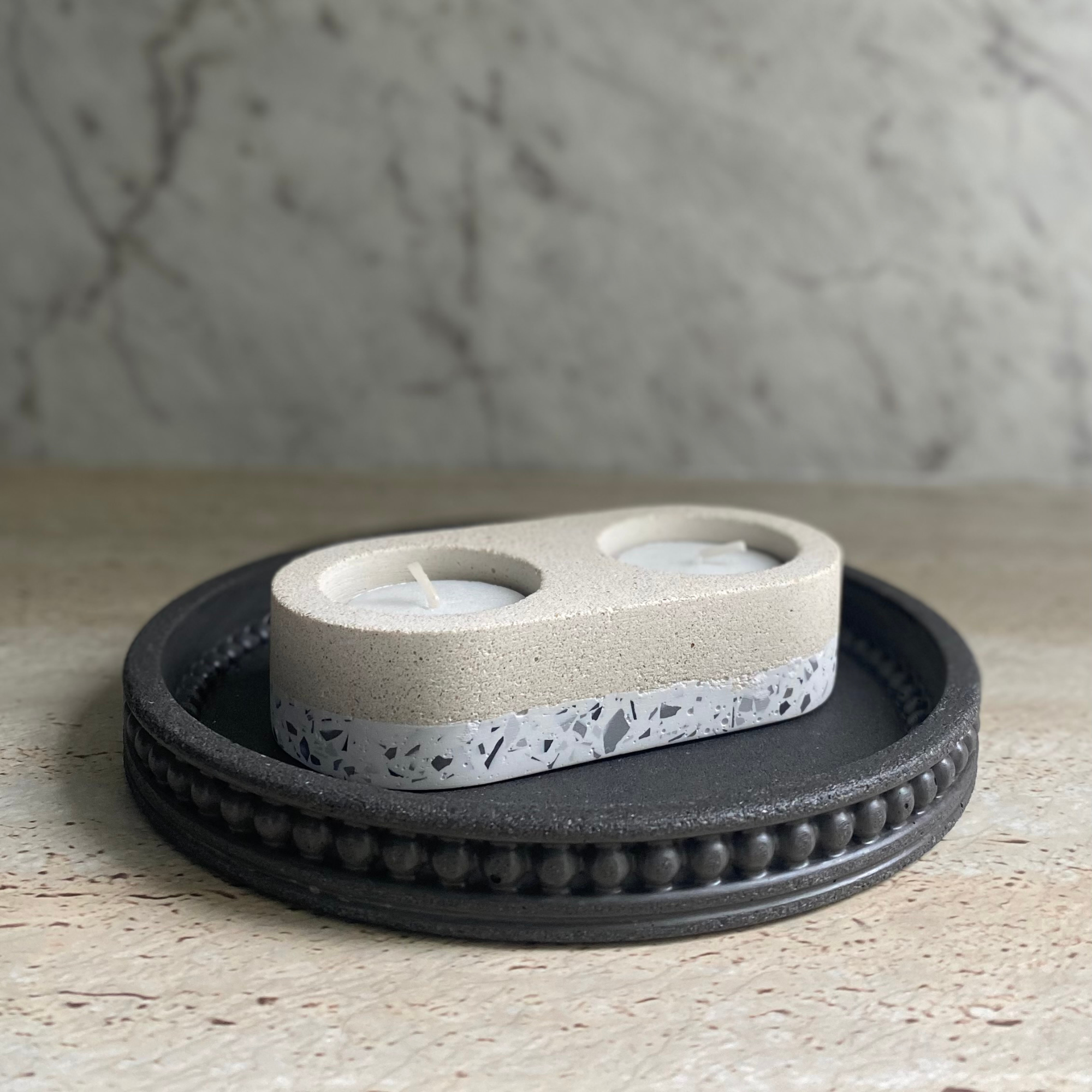Round Decorative Platter | Textured decor collection