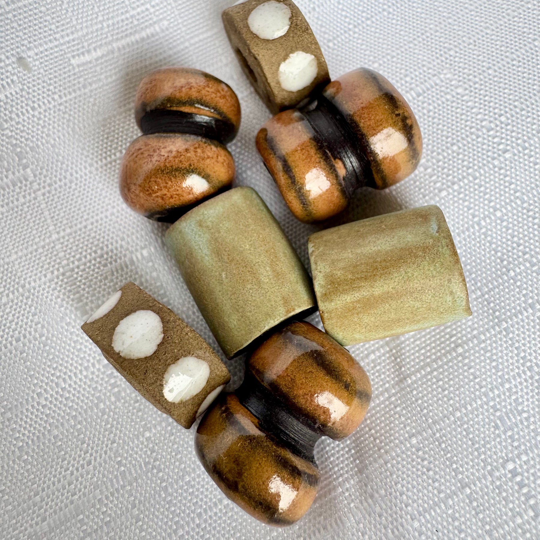 Hand made clay beads