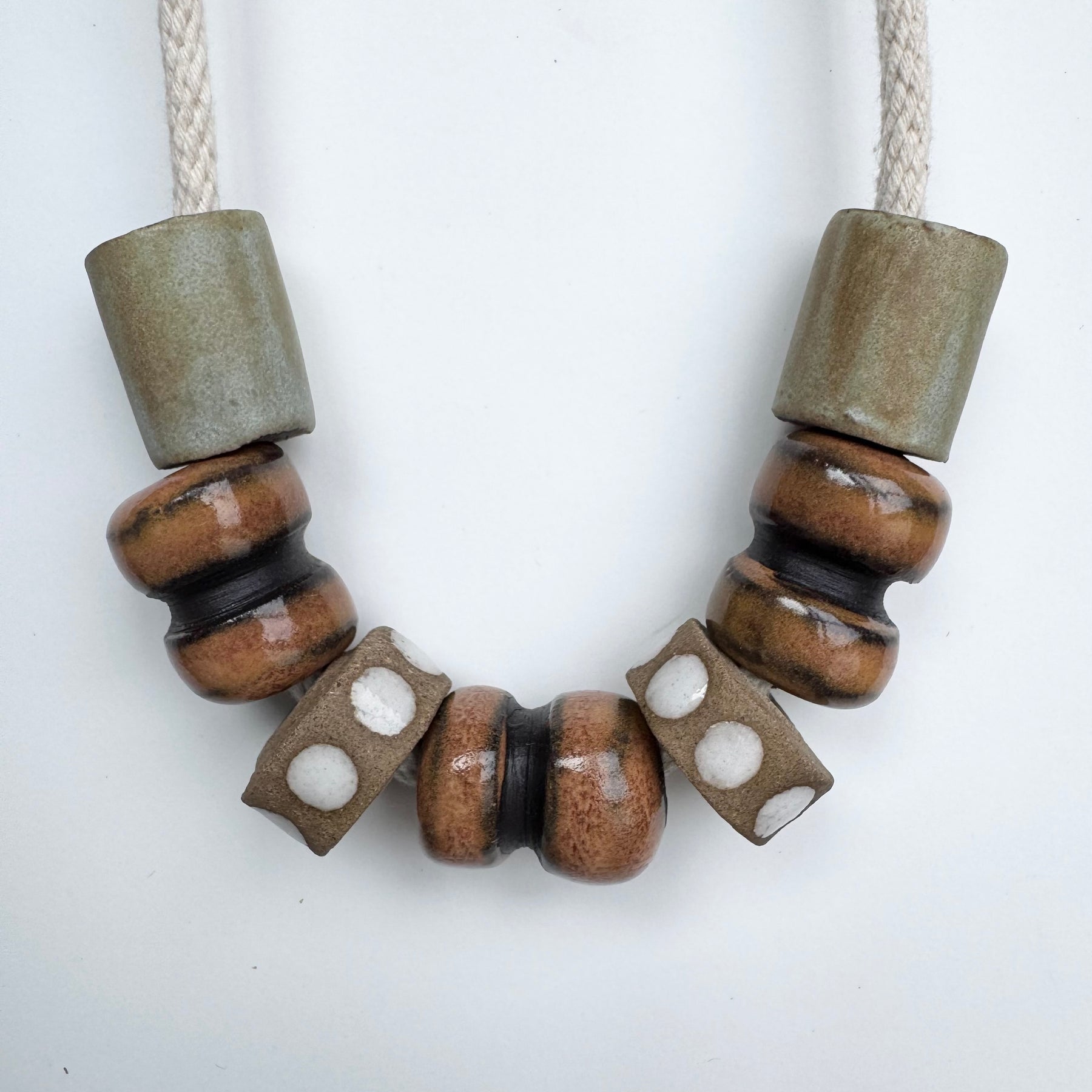 Hand made clay beads