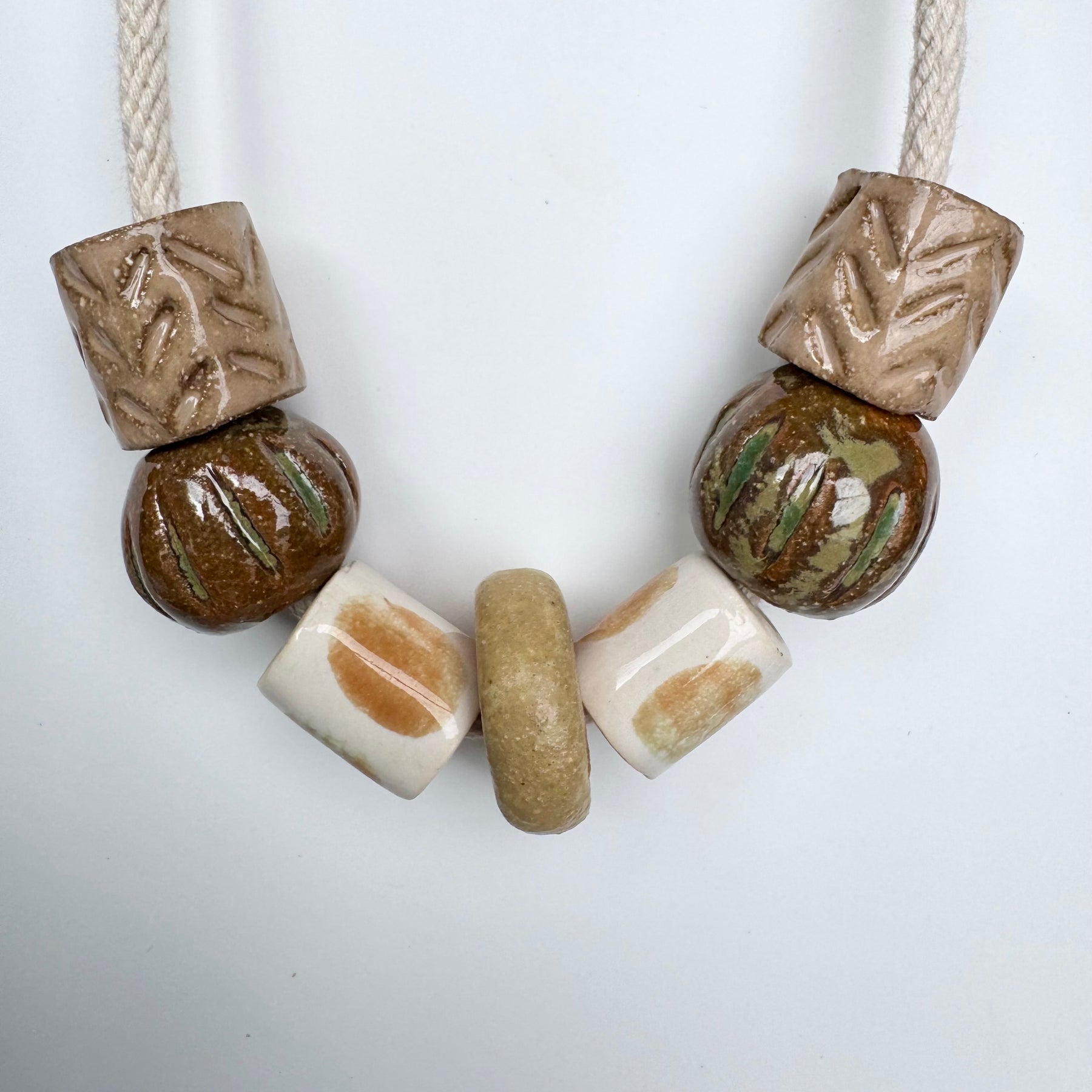 Hand made clay beads