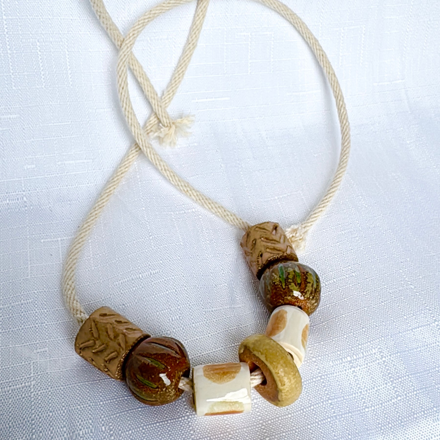 Hand made clay beads