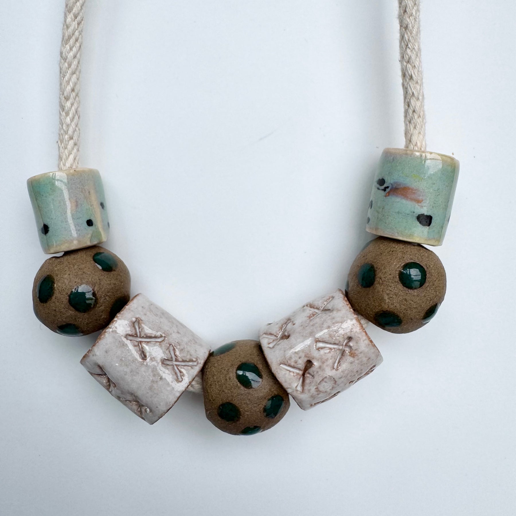 Hand made clay beads