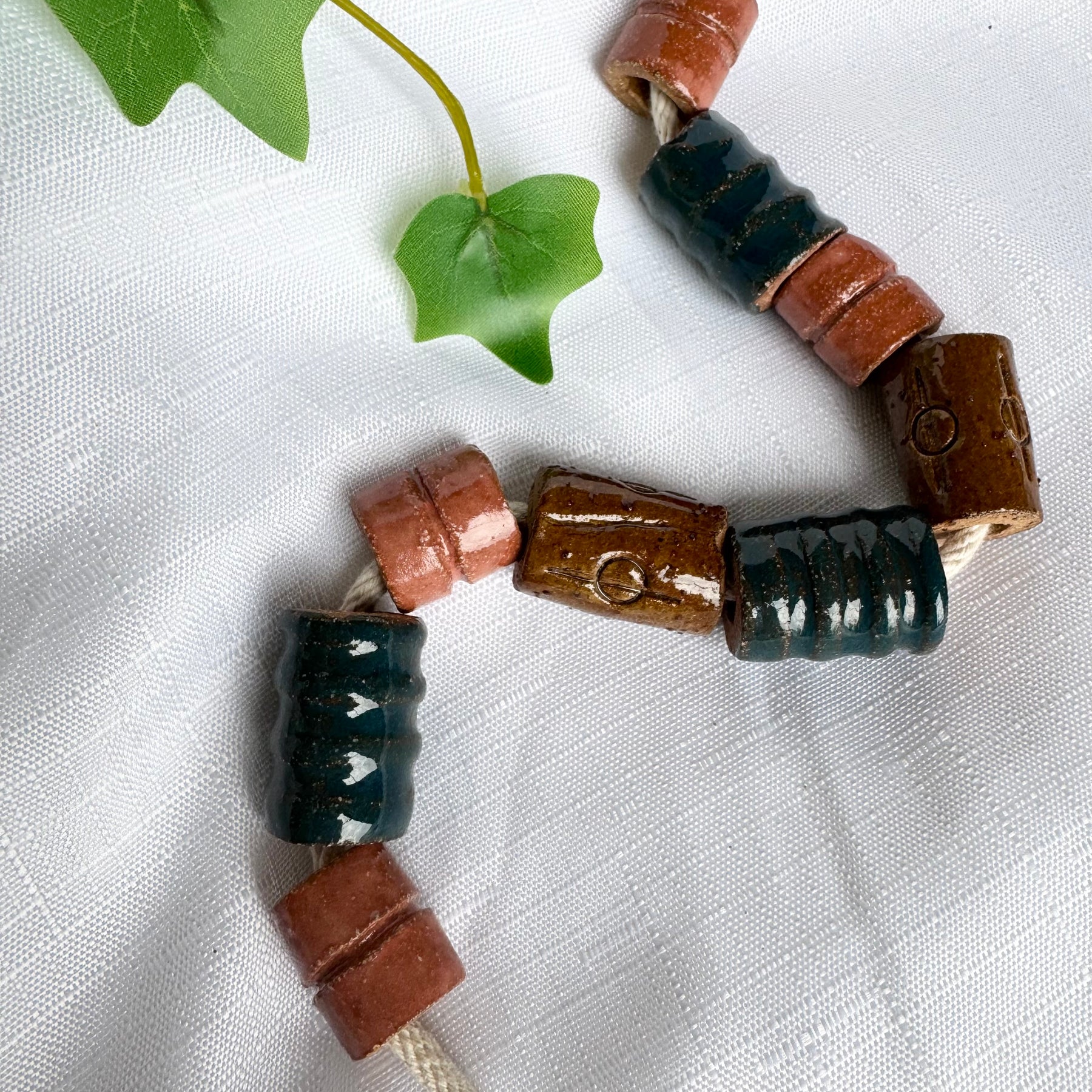 Hand made clay beads