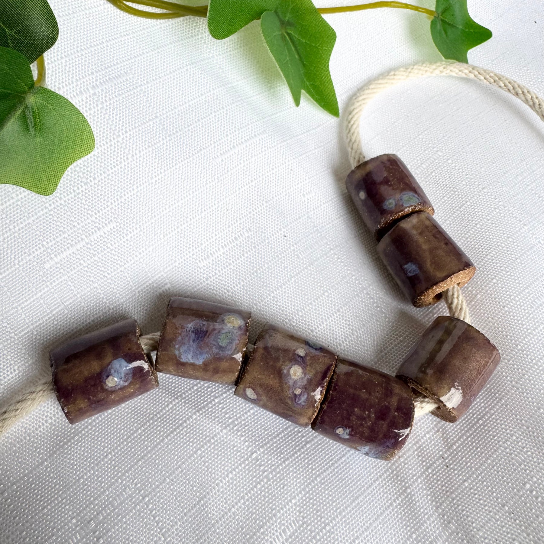 Hand made clay beads