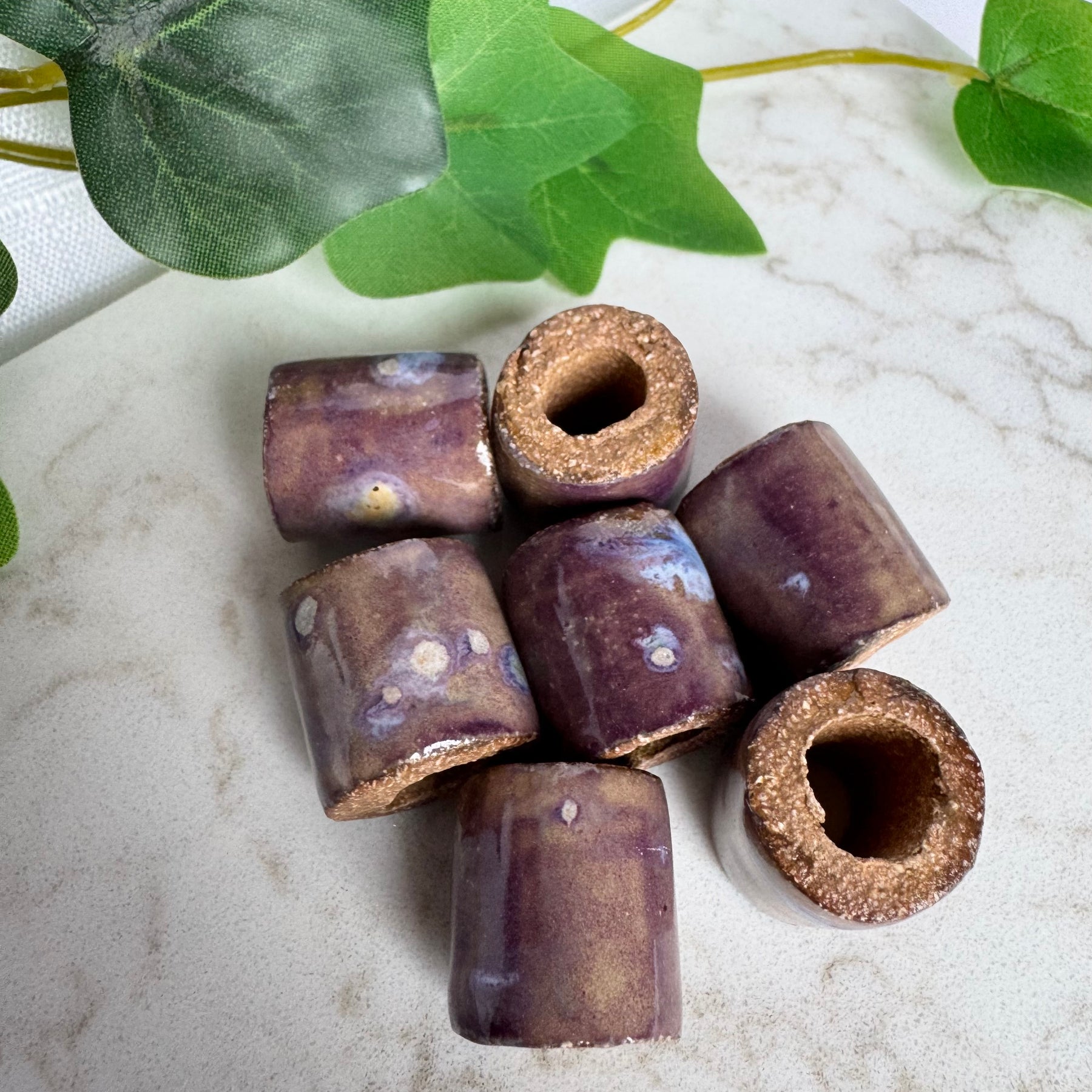 Hand made clay beads