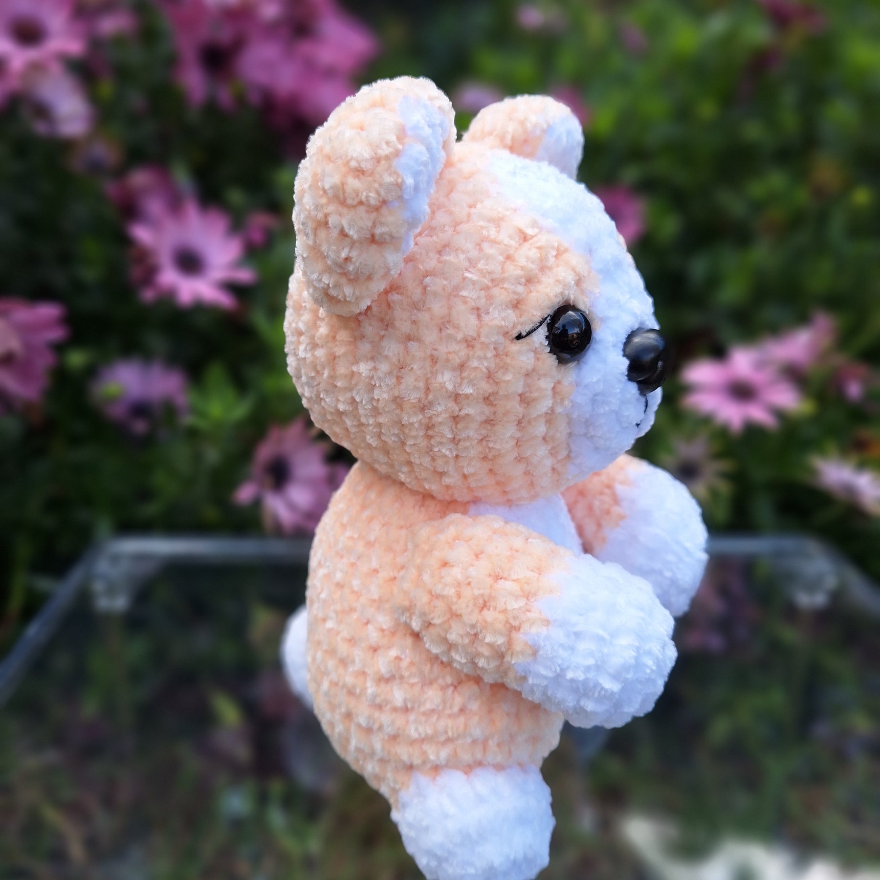 Crocheted Velvet Toy Dog – Soft & Cuddly Handmade Plush