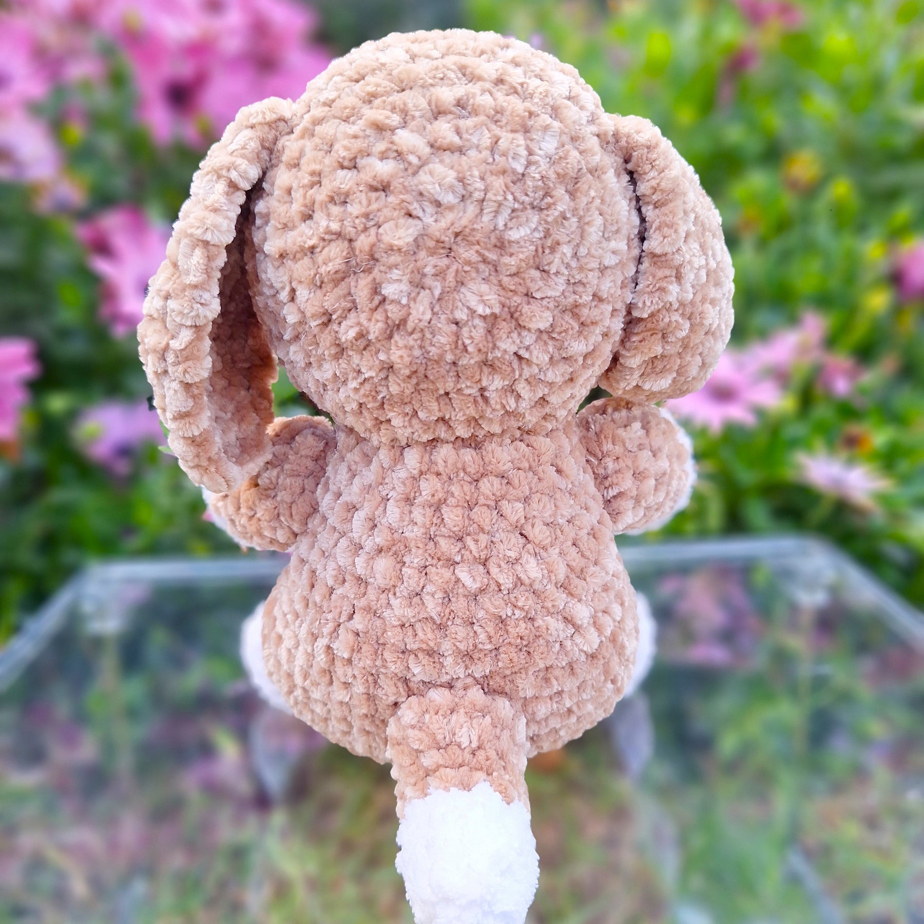 Crocheted Velvet Toy Dog – Soft & Cuddly Handmade Plush