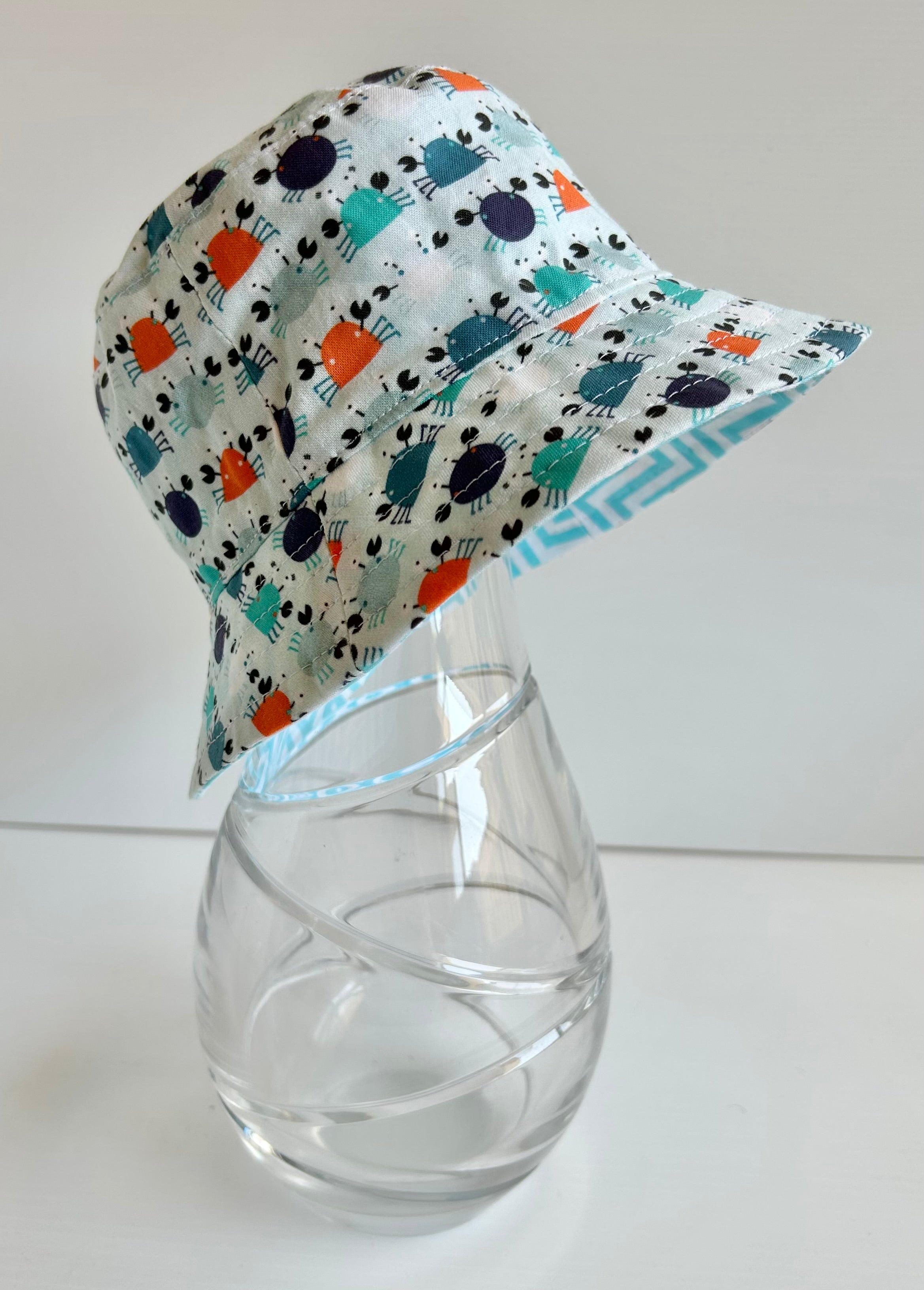 Ready to post- Extra small size regular brim hats with chin strap- reduced price