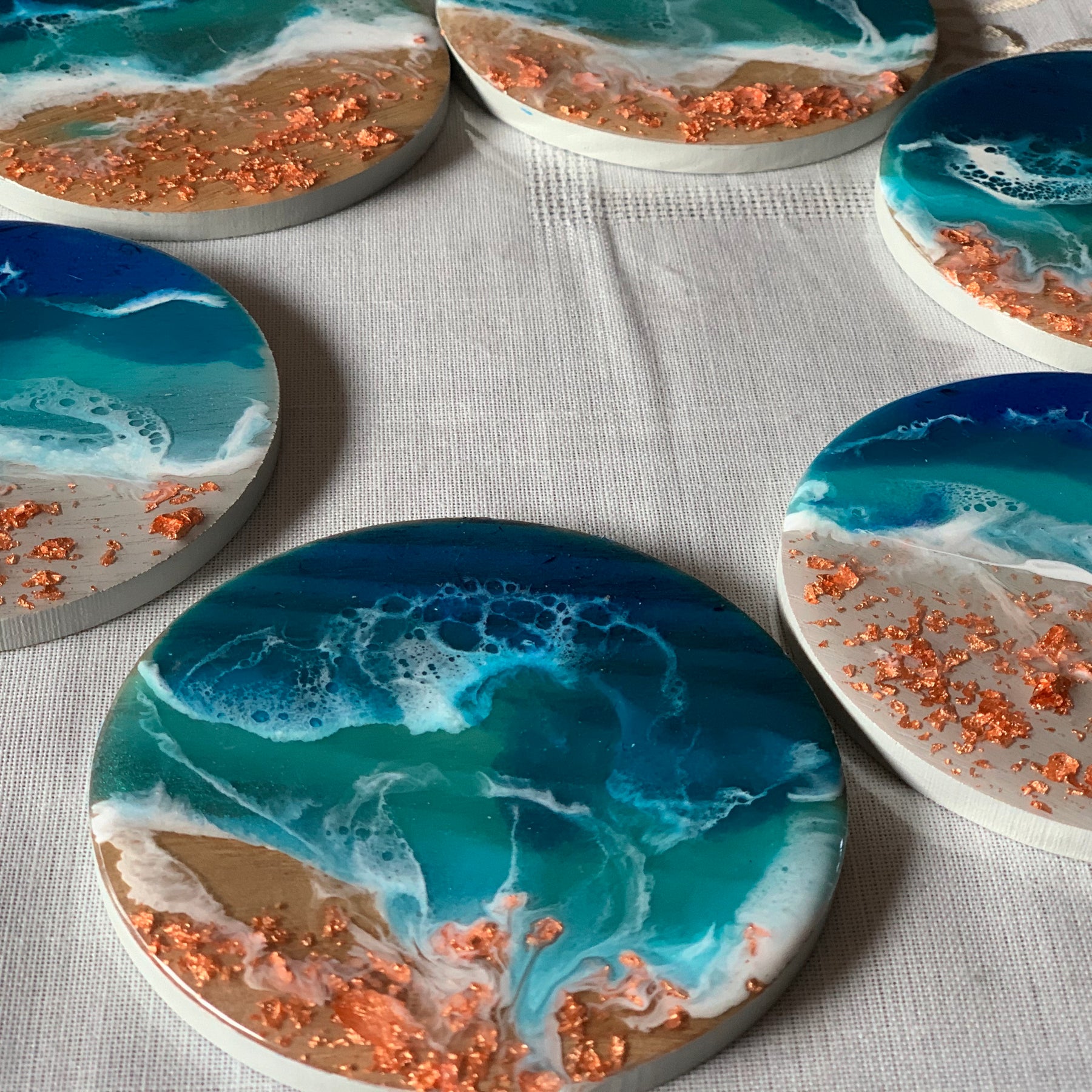 Coasters | coastal love | beach beauty | resin coasters | oceans | gift for her | gift ideas