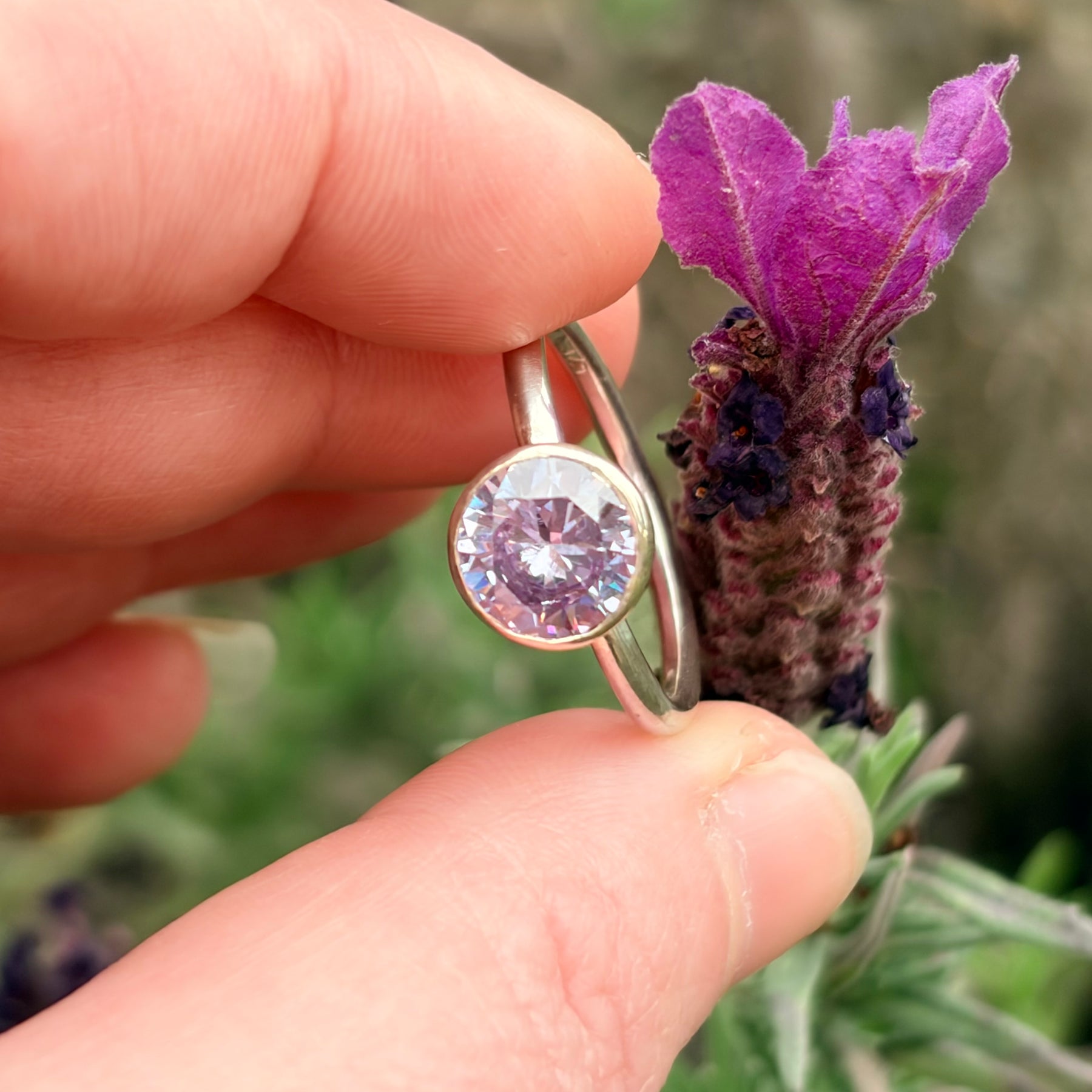 Drop of Colour Sterling Silver Ring
