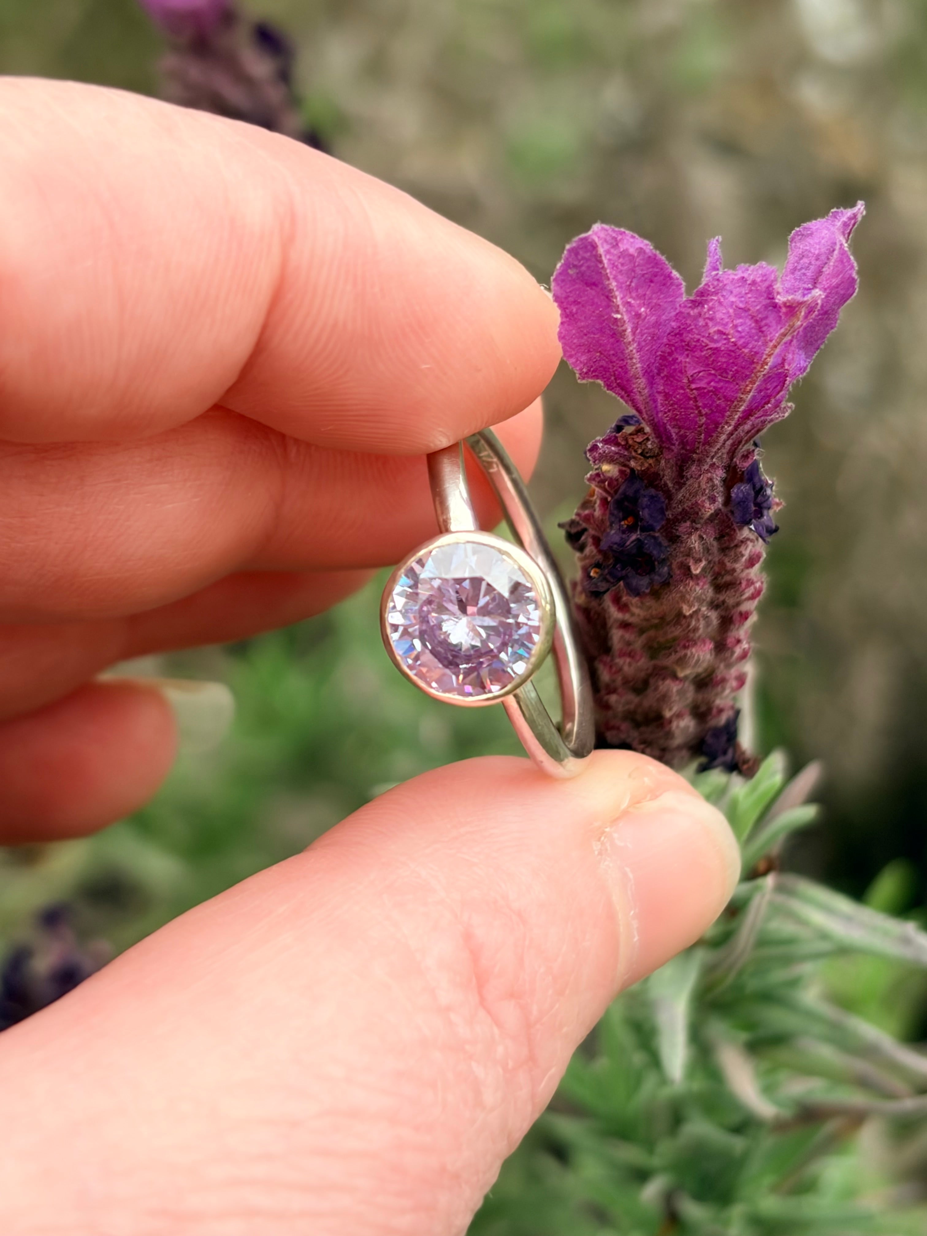 Drop of Colour Sterling Silver Ring