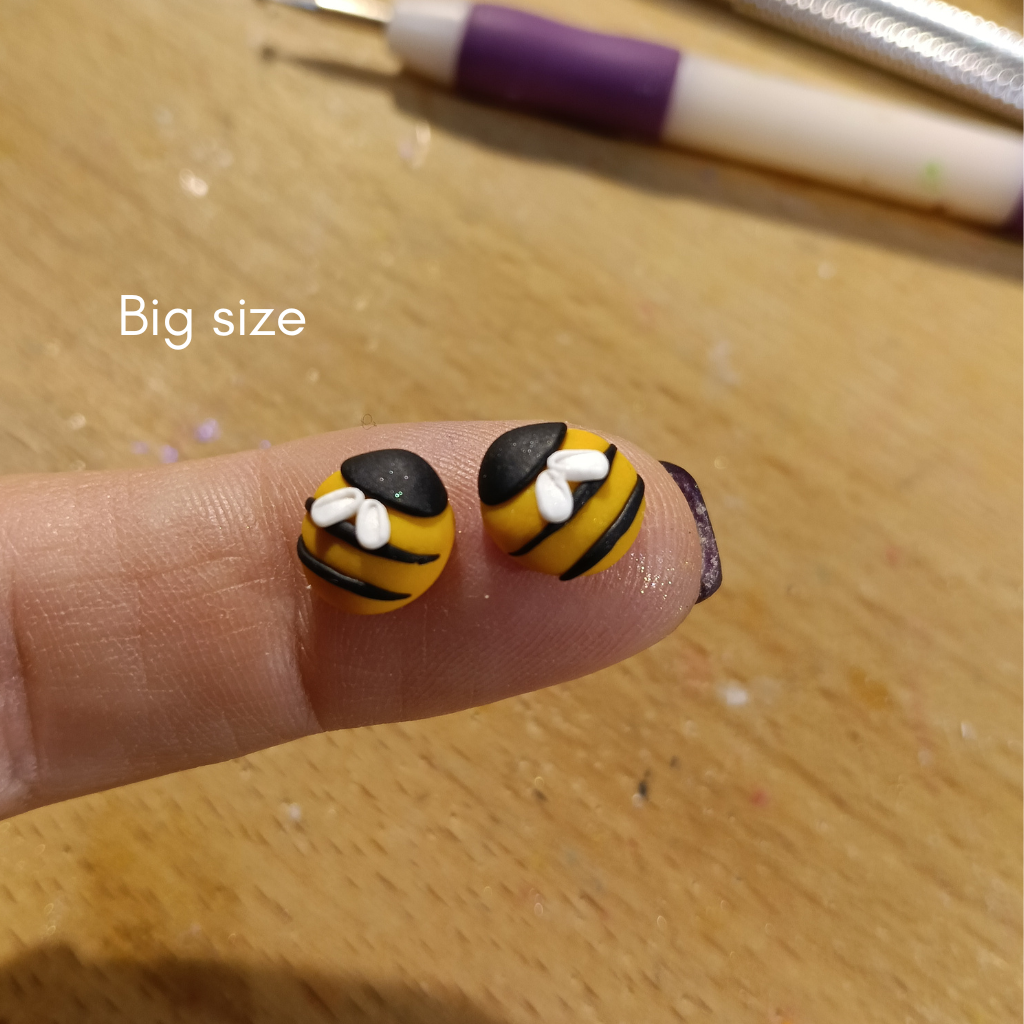 Bee stud earrings