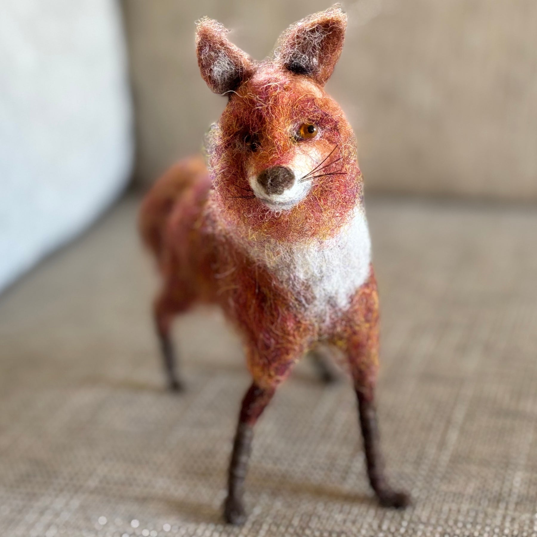 Needle felt Art Doll animal red fox