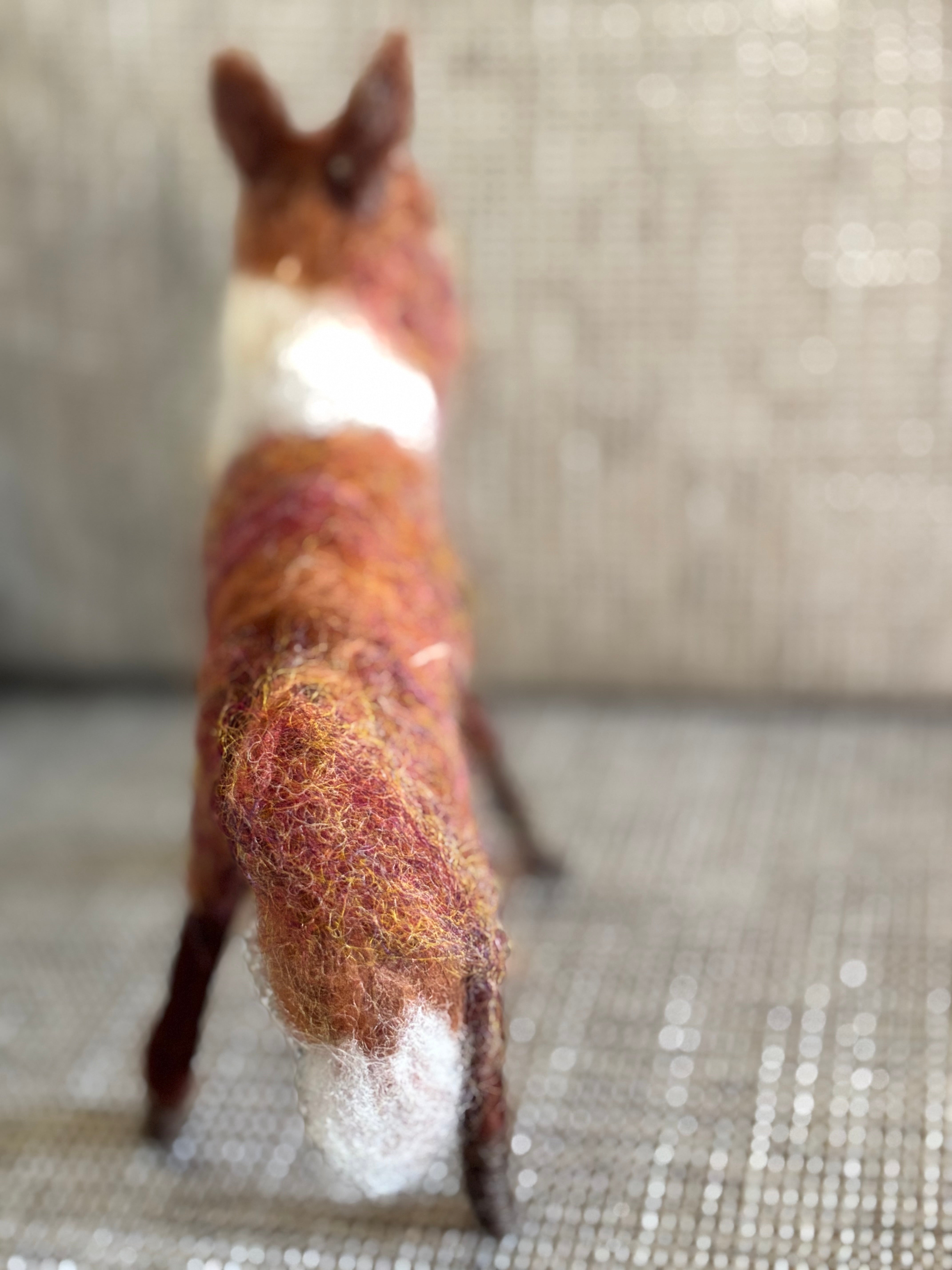 Needle felt Art Doll animal red fox