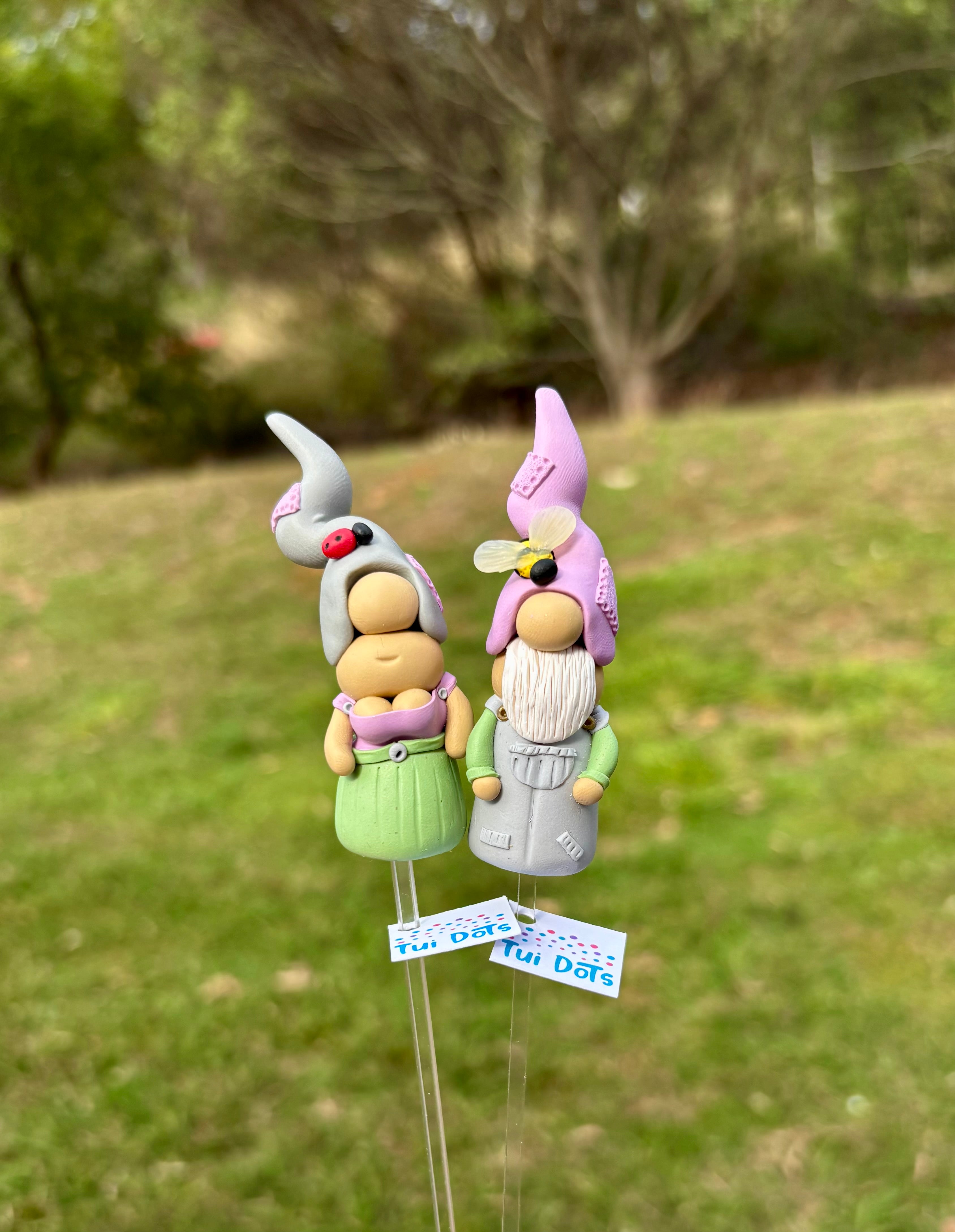 Tiny Gnome pair - Garden creatures