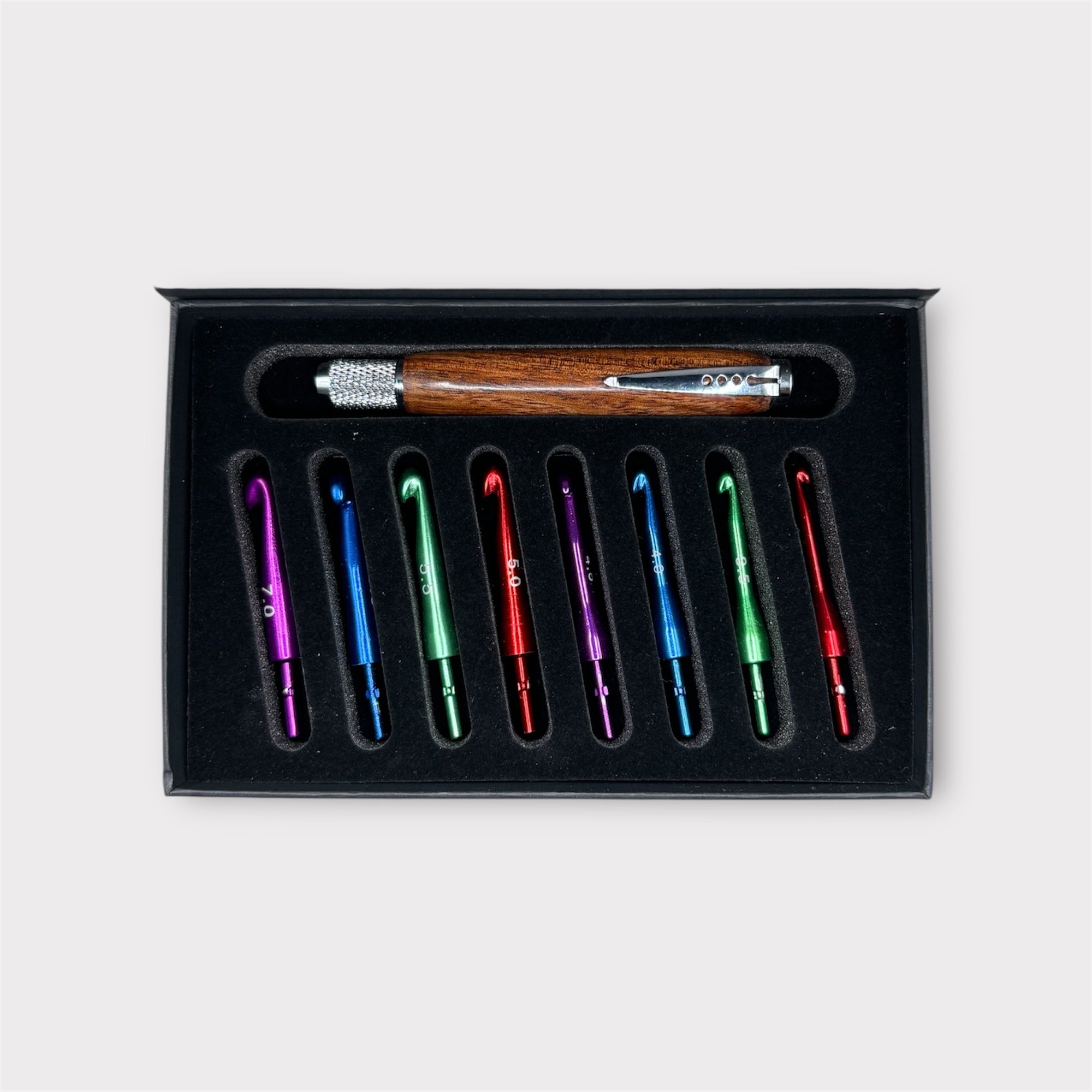 Handcrafted Crochet Hook Set – Timber Handle