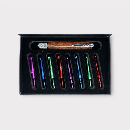 Handcrafted Crochet Hook Set – Timber Handle
