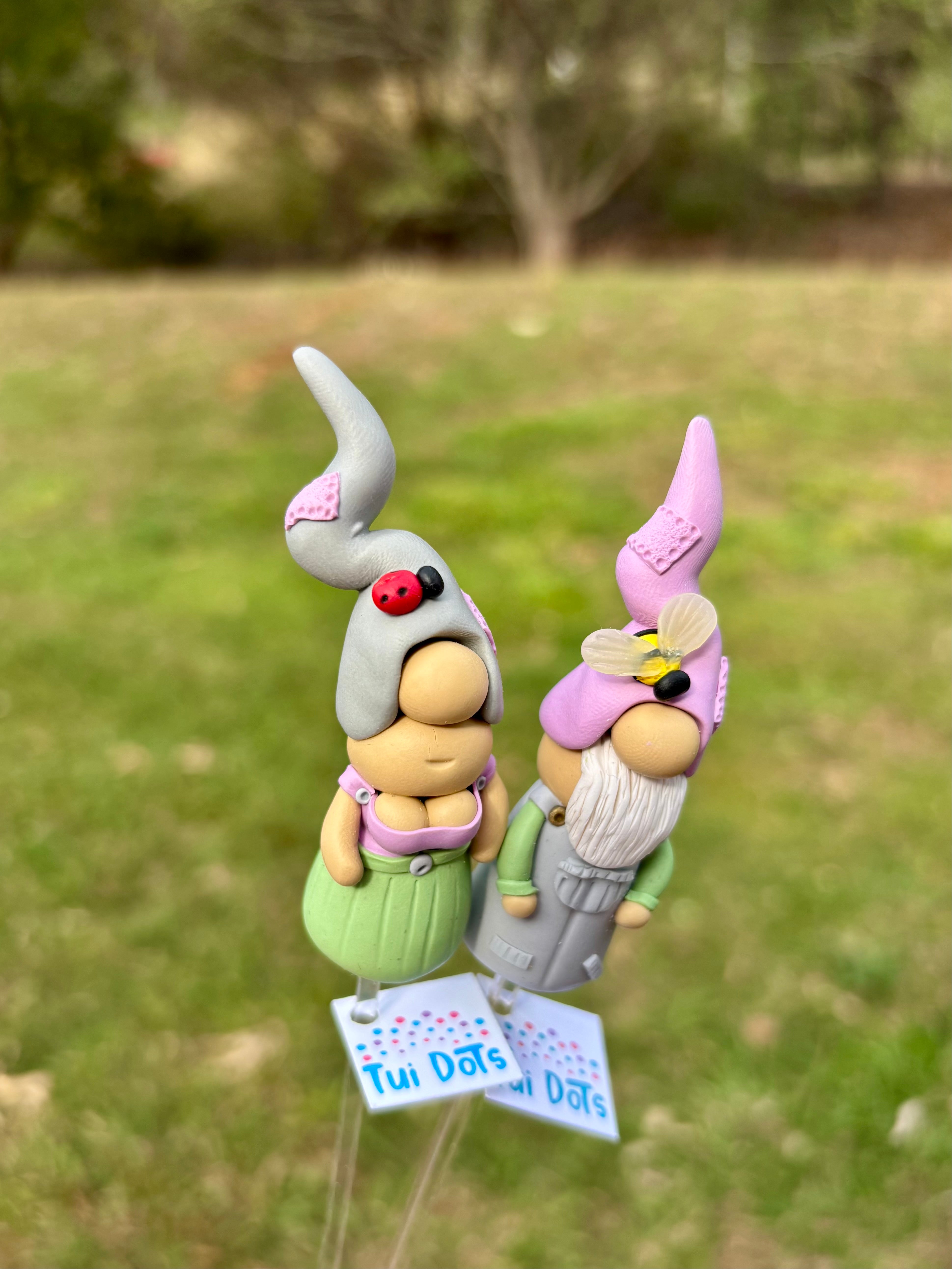 Tiny Gnome pair - Garden creatures