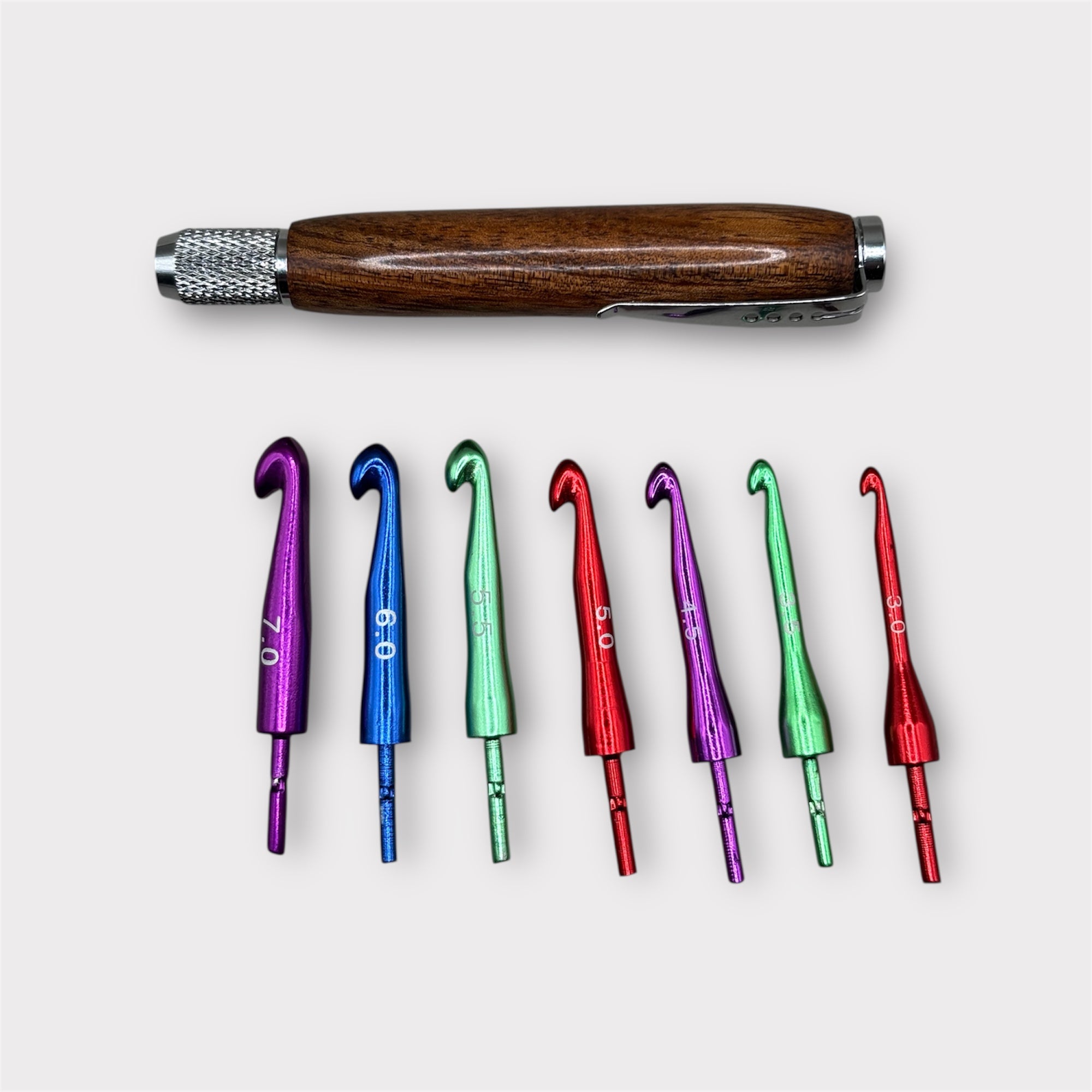Handcrafted Crochet Hook Set – Timber Handle