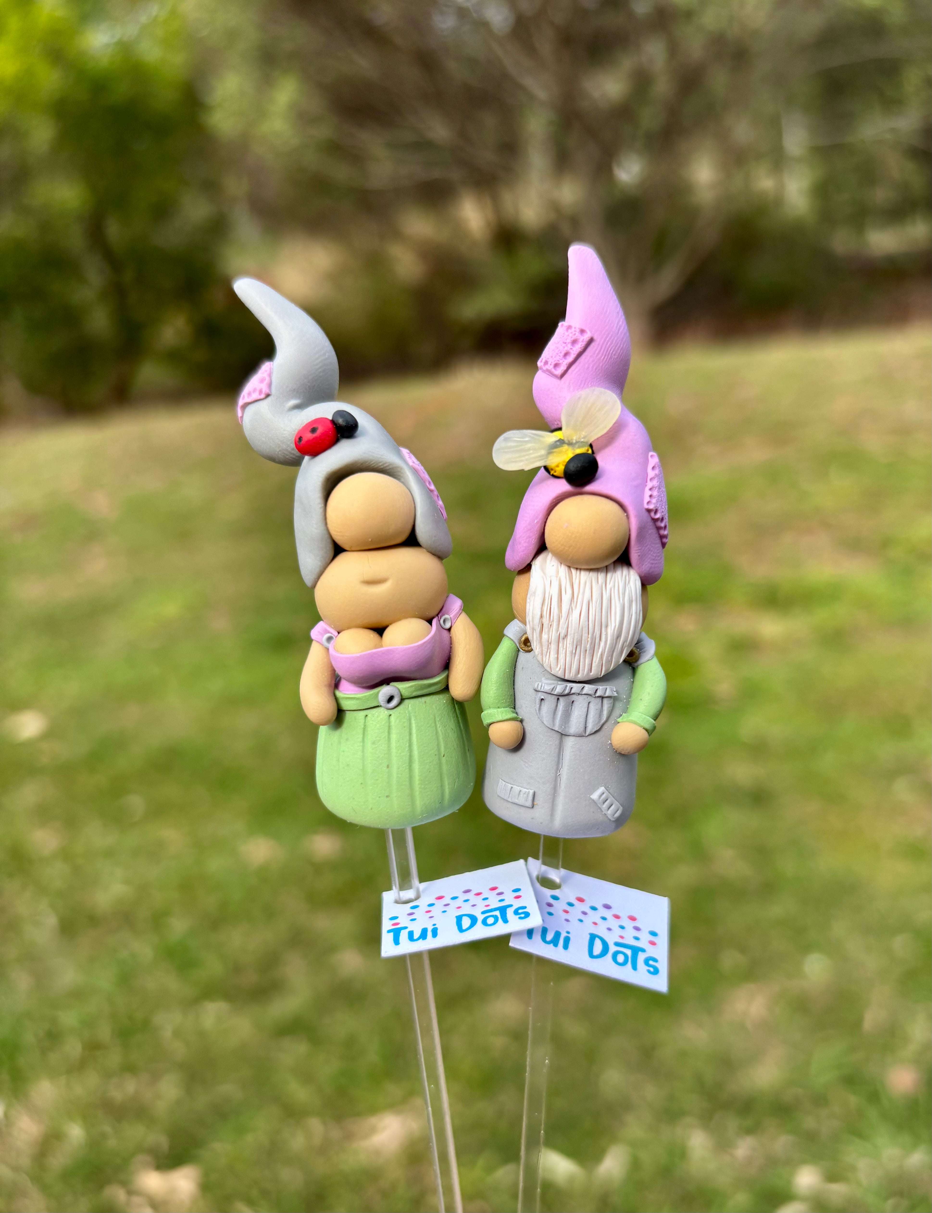 Tiny Gnome pair - Garden creatures
