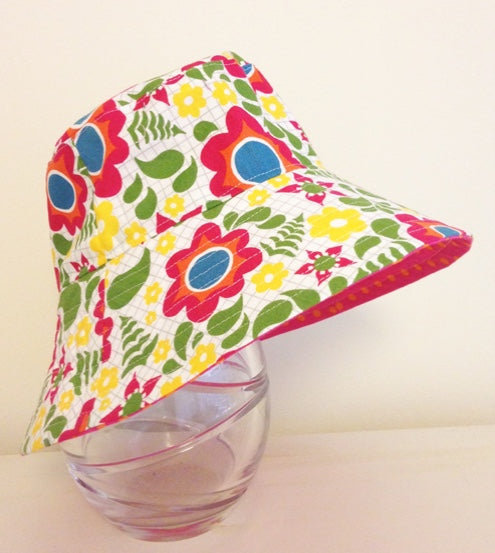 Ready to post- Medium size wide brim hats with strap- reduced price