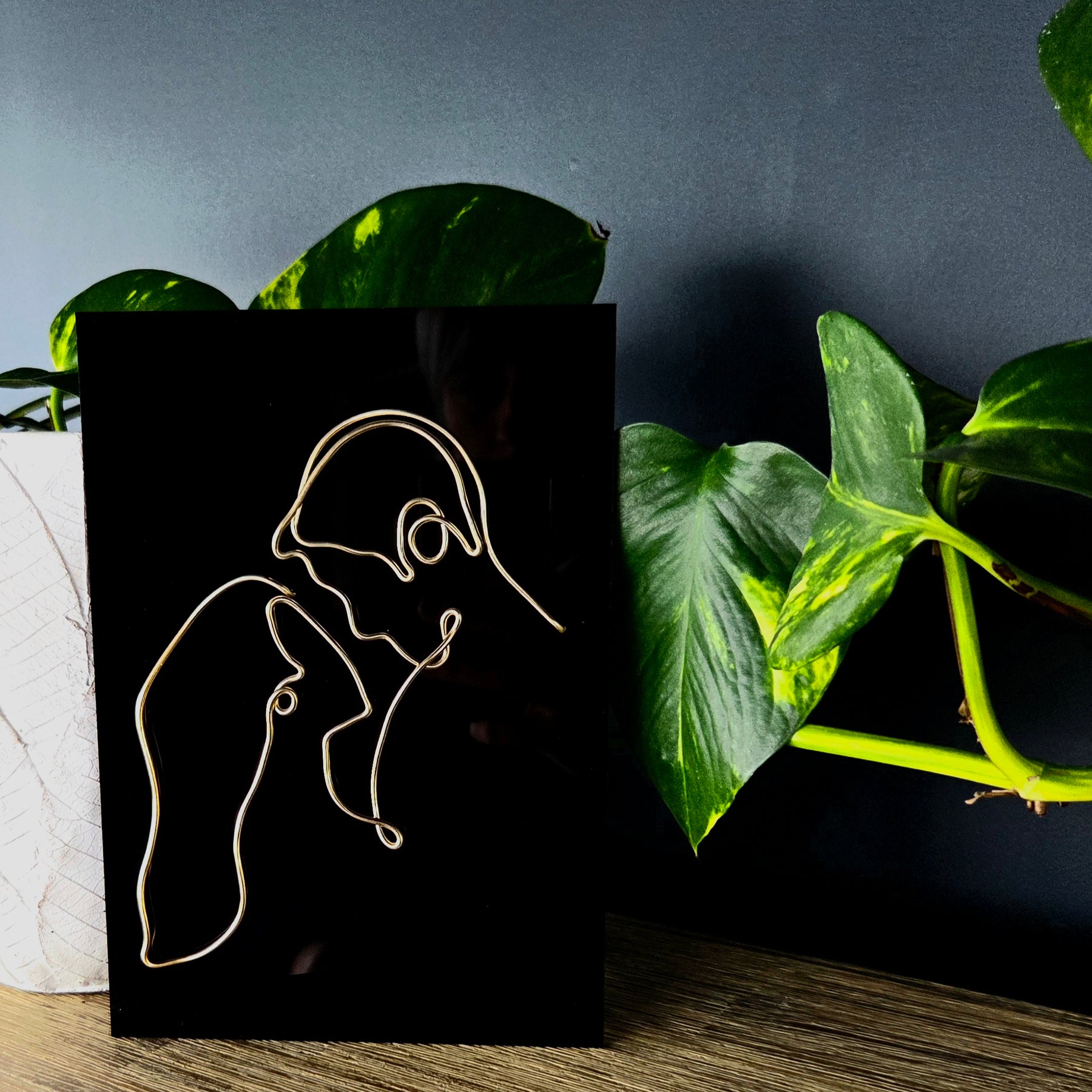 Wire Art Couple Faces Plaque | Abstract Two Faces Line Art | Custom Colour Wire Wall Art | Minimalist Love Portrait | Acrylic Plaque