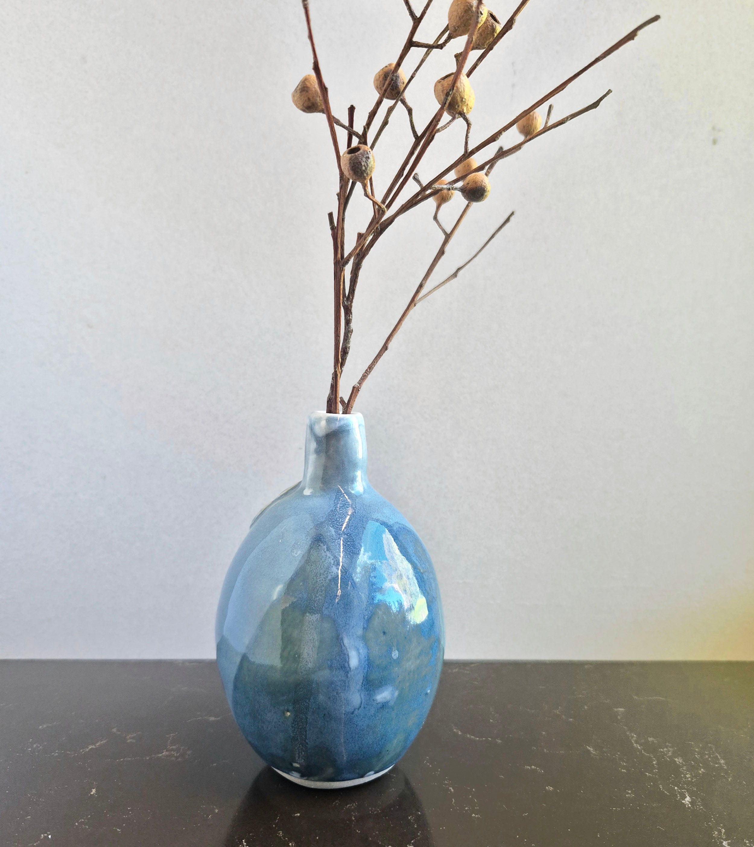 Blue Bud Vase - Flower Vase