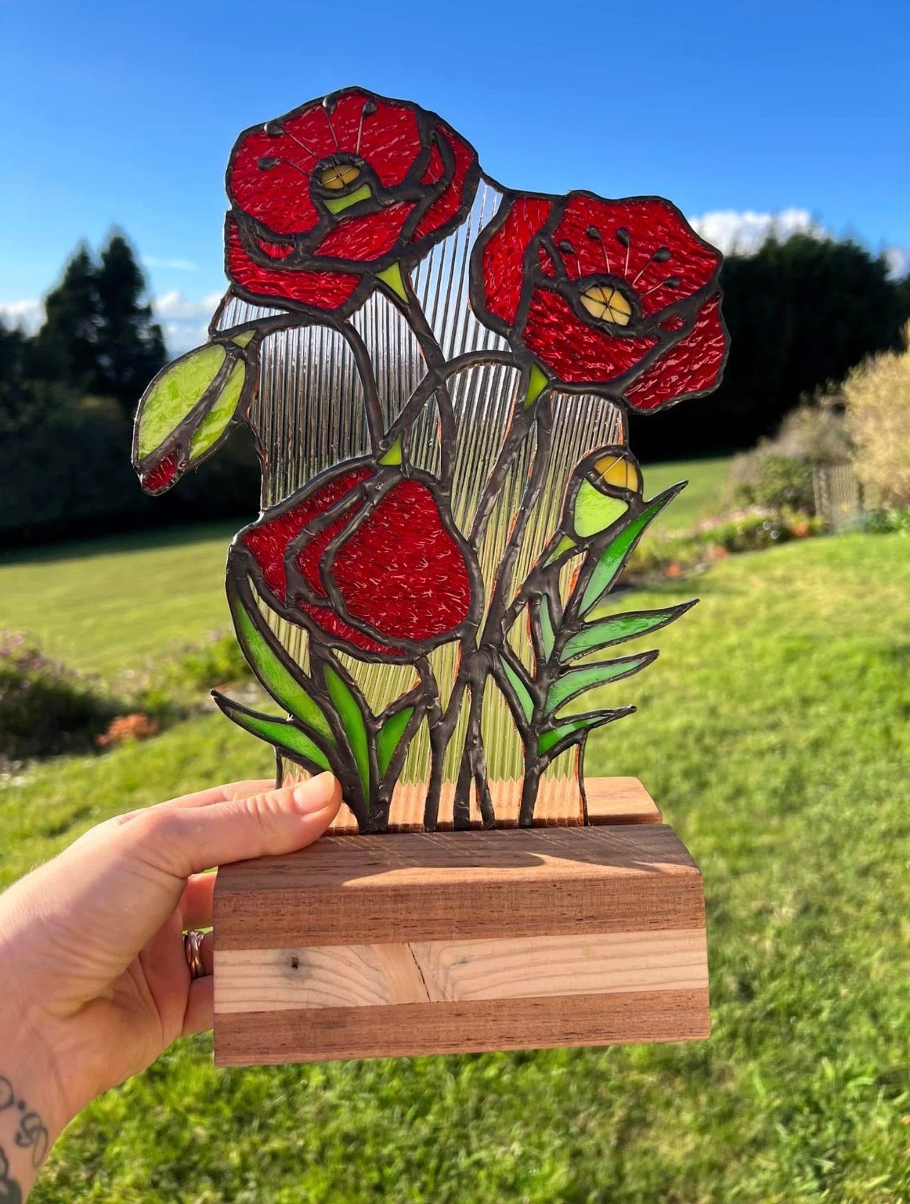 Poppy sun catcher