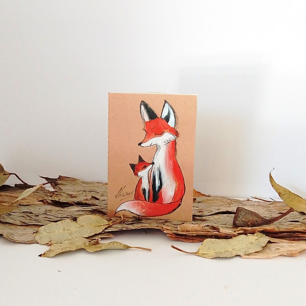 Fox Family Handpainted Pocket Notebooks - Lined