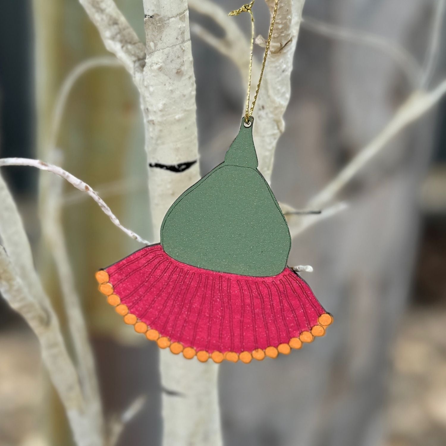 Gumnut Blossom Hand Painted Christmas Decoration