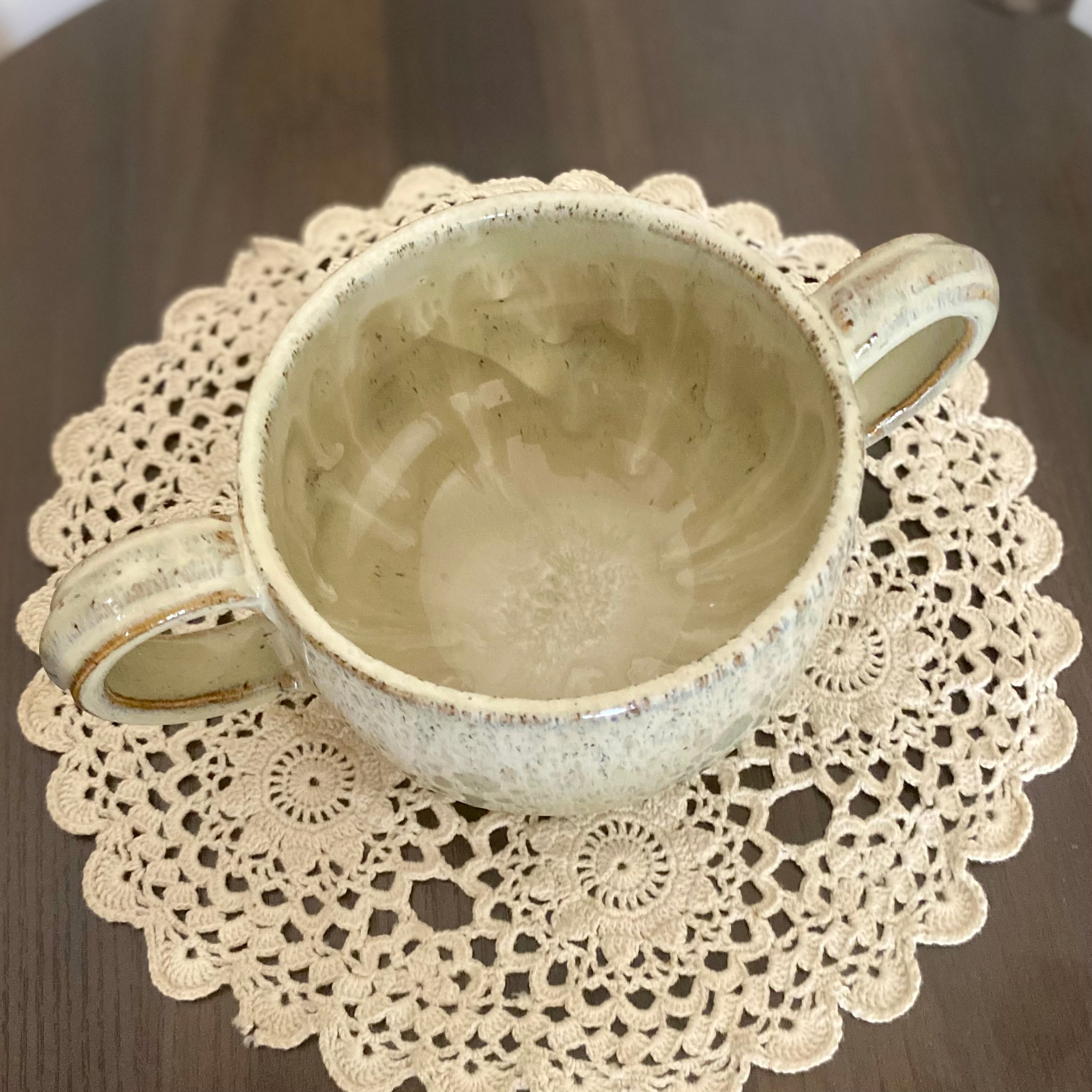 2 Handled Cup / Wheel Thrown Pottery