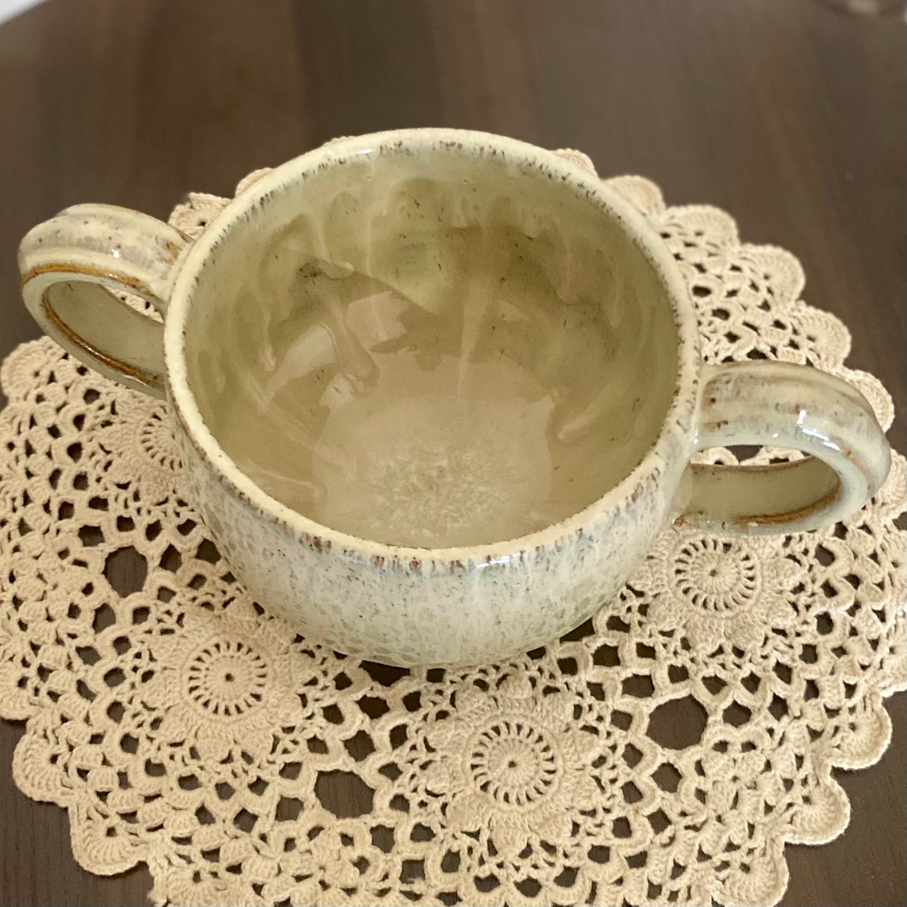 2 Handled Cup / Wheel Thrown Pottery