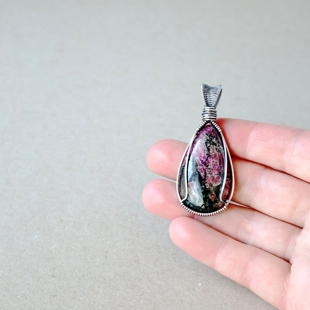 Handcrafted Eudialyte Pendant - Talisman of Finding Your Path