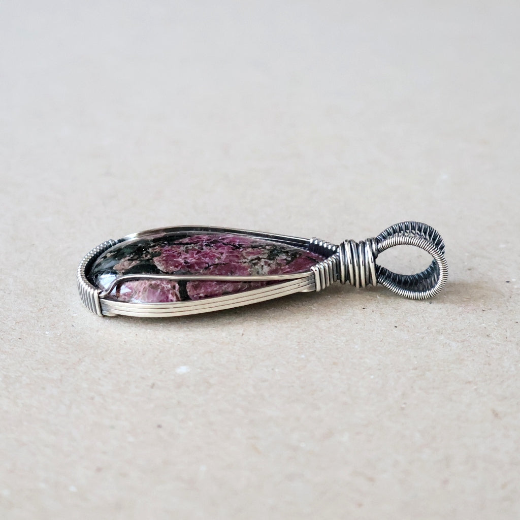 Handcrafted Eudialyte Pendant - Talisman of Finding Your Path