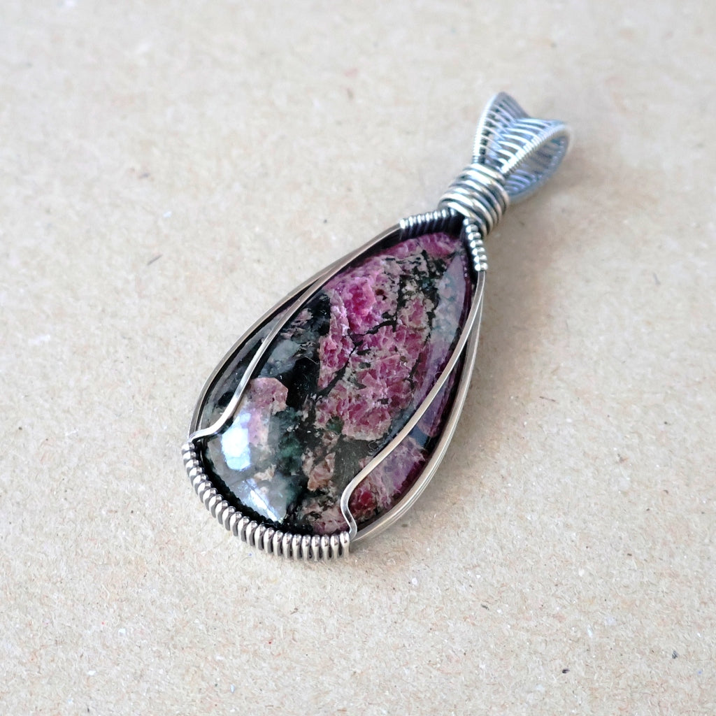 Handcrafted Eudialyte Pendant - Talisman of Finding Your Path