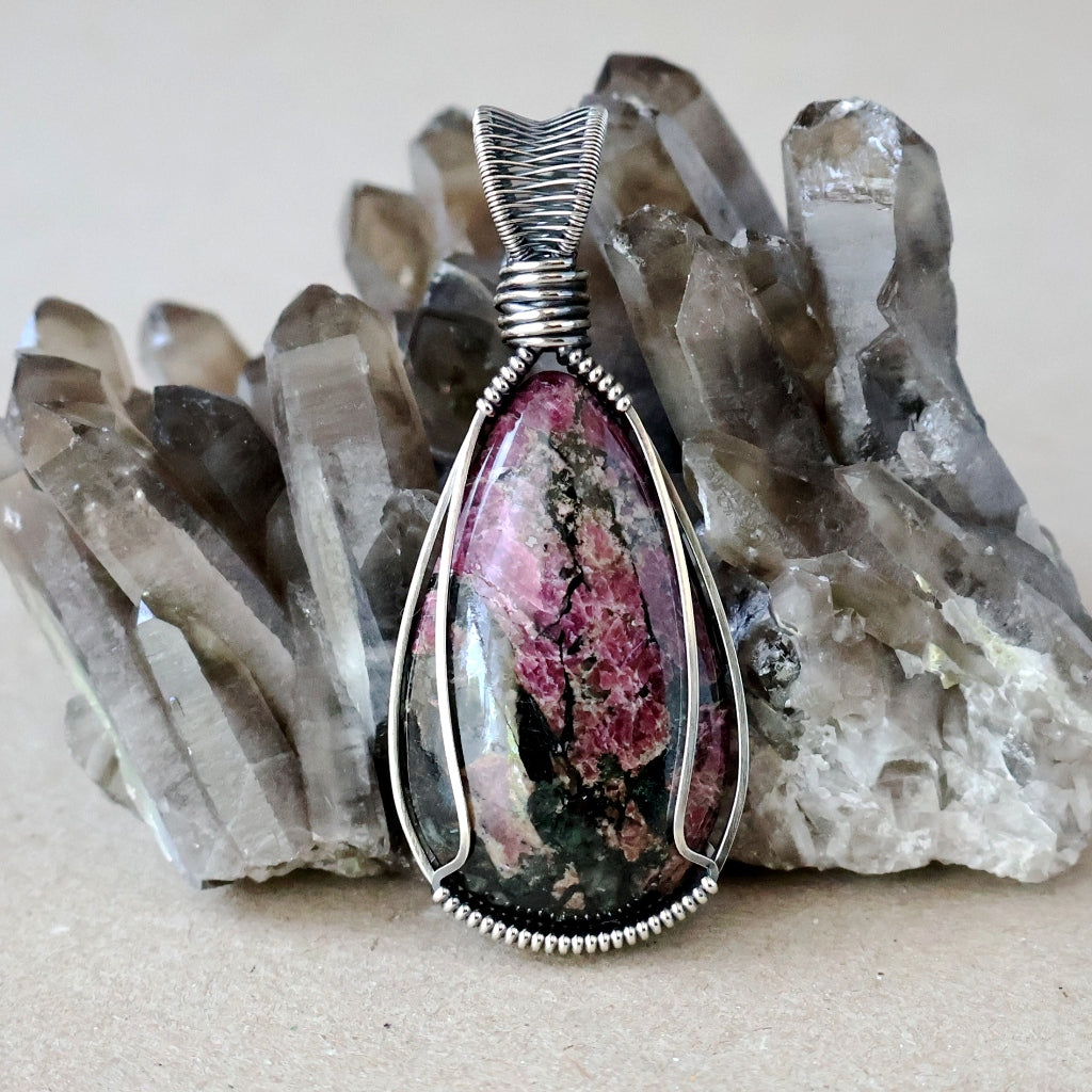 Handcrafted Eudialyte Pendant - Talisman of Finding Your Path